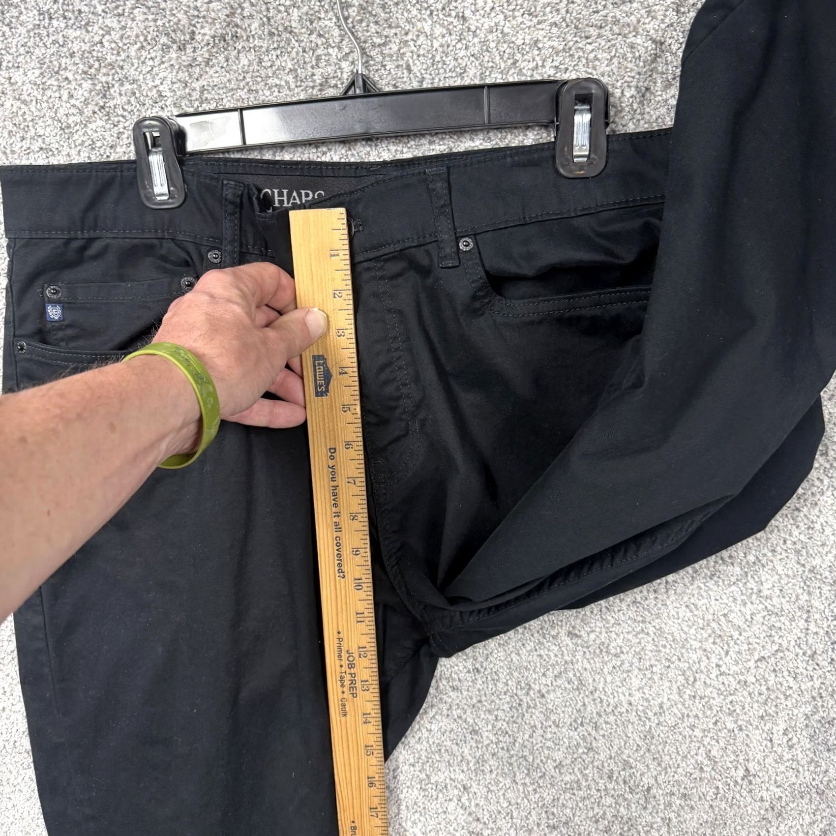 Chaps Chaps Slim Straight Pants Mens 36x27 Black Stretch Denim 5-Pocket Casual Chino Shirt? Size US 36 / EU 52 - 5 Thumbnail