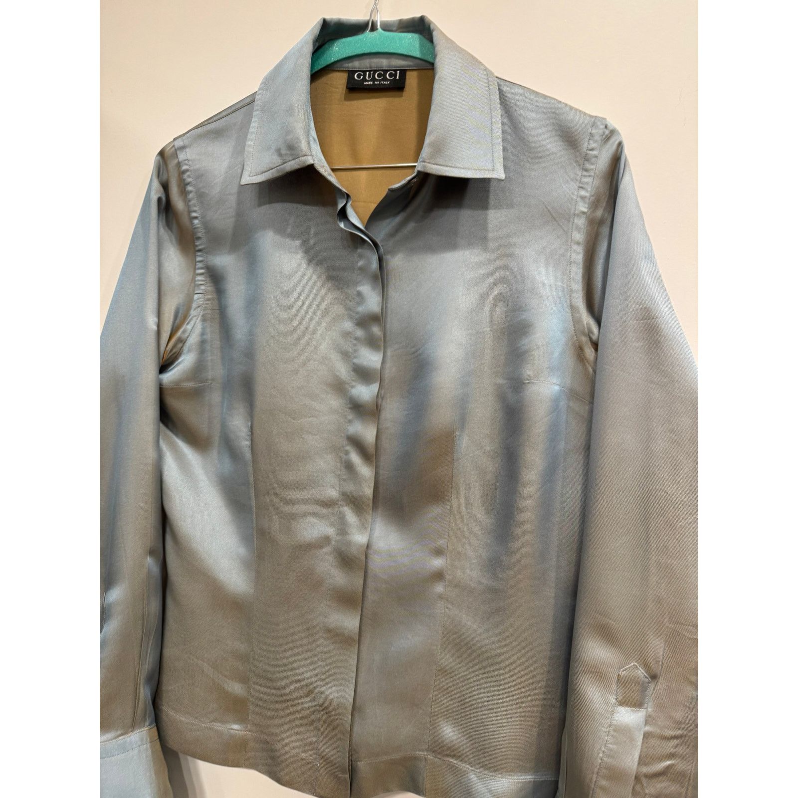 Gucci S/S1998 Gucci by Tom Ford iridescent runway shirt Size S / US 4 / IT 40 - 5 Thumbnail
