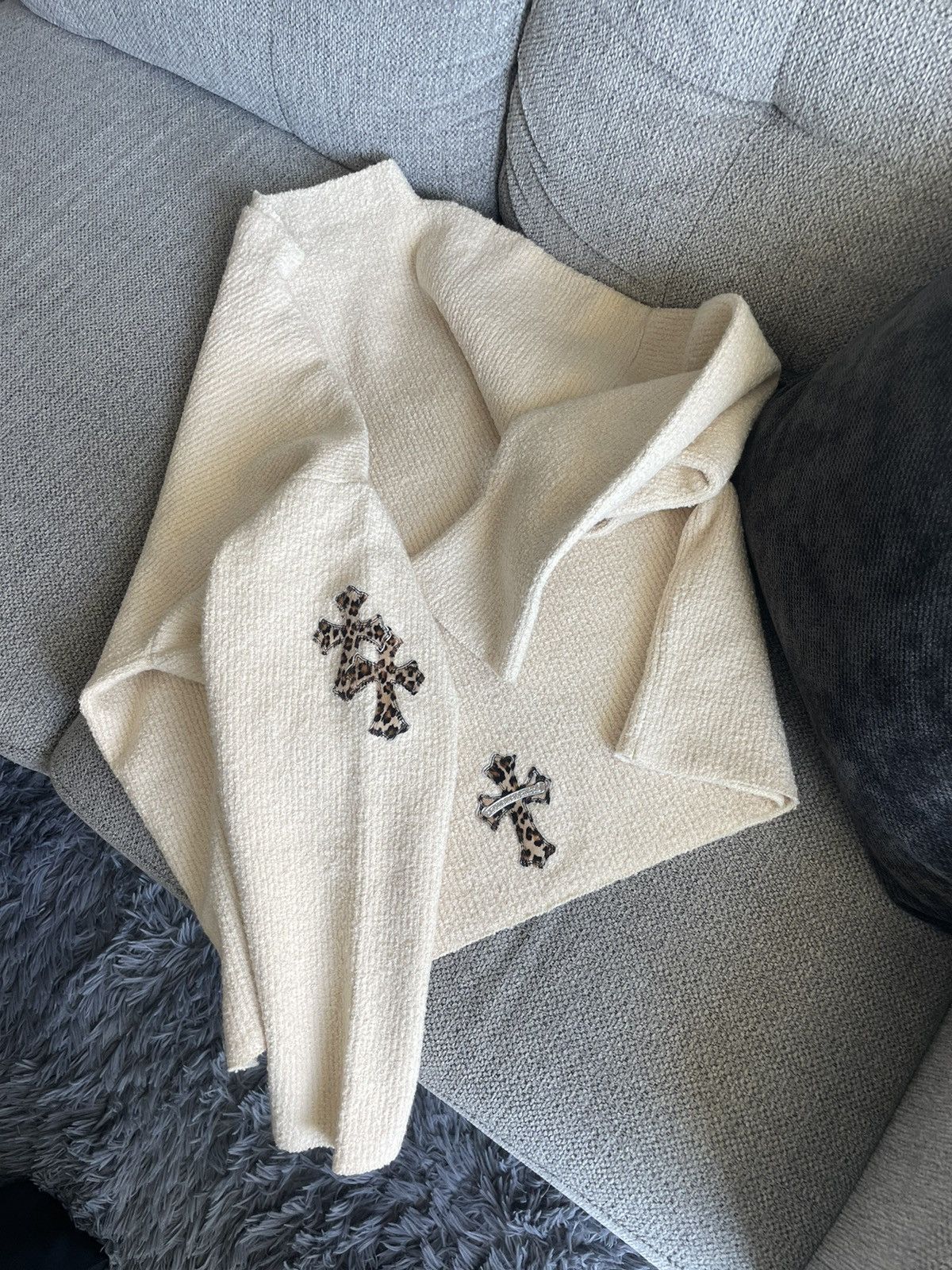 Chrome Hearts Chrome Hearts Knitted Cheetah Patch Sweater Size US S / EU 44-46 / 1 - 1 Thumbnail
