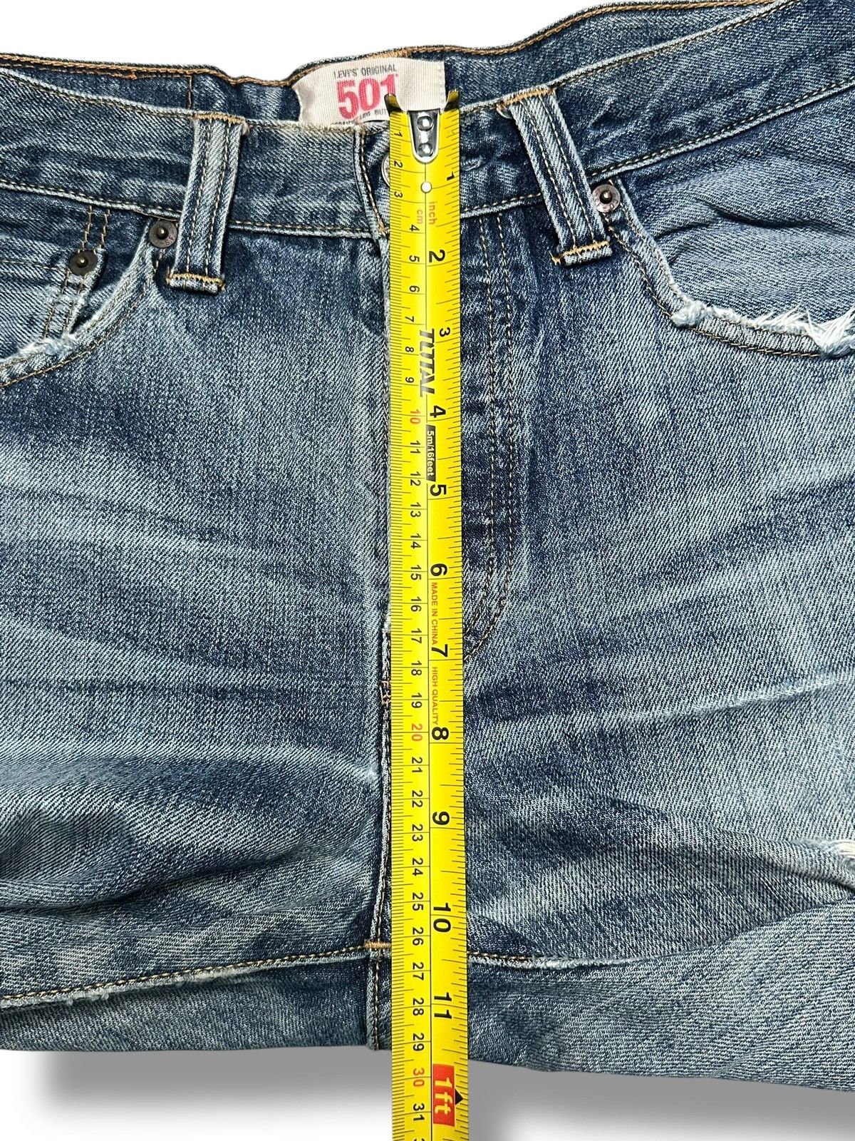 Levi's Levis 501 Vintage Y2K With Distressed Straight Leg Butterfly Size US 30 / EU 46 - 22 Thumbnail