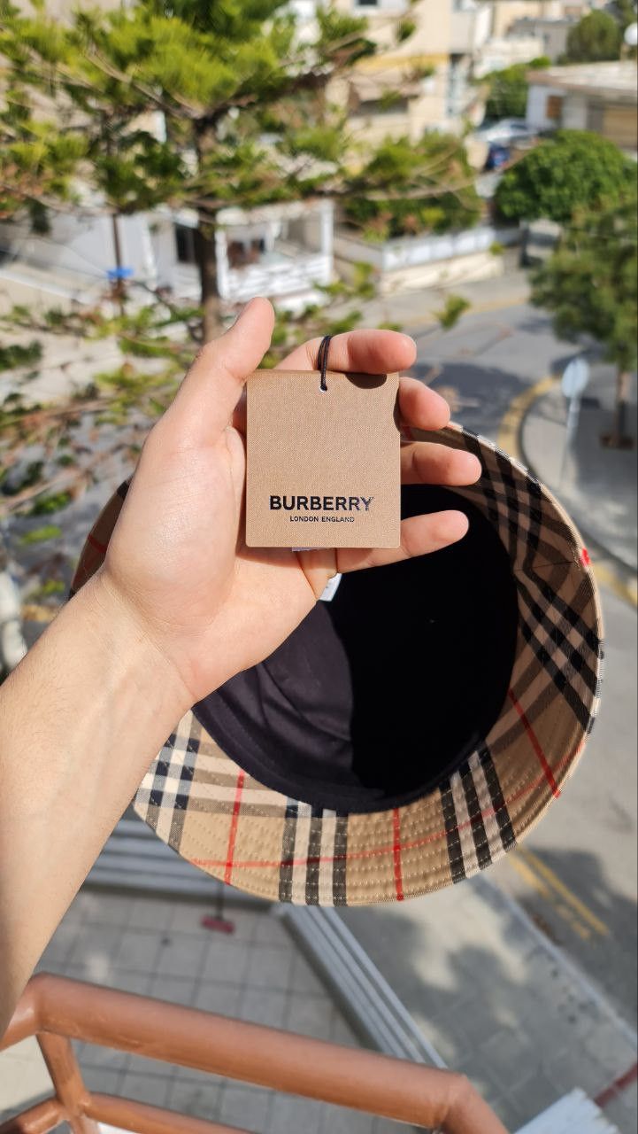Burberry Check Technical Cotton Bucket Hat Size ONE SIZE - 4 Thumbnail