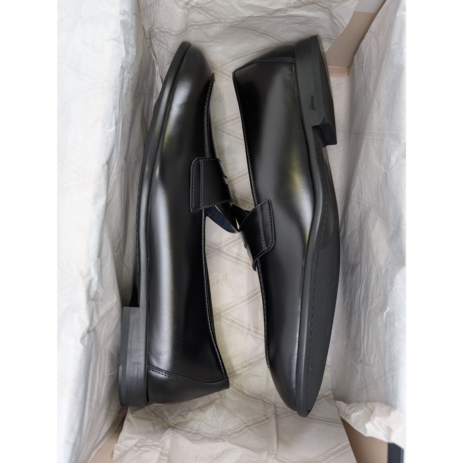 Brioni o1rshd1 Penny Loafer Uniform Shoe Boots in Black Size US 11.5 / EU 44-45 - 17 Thumbnail