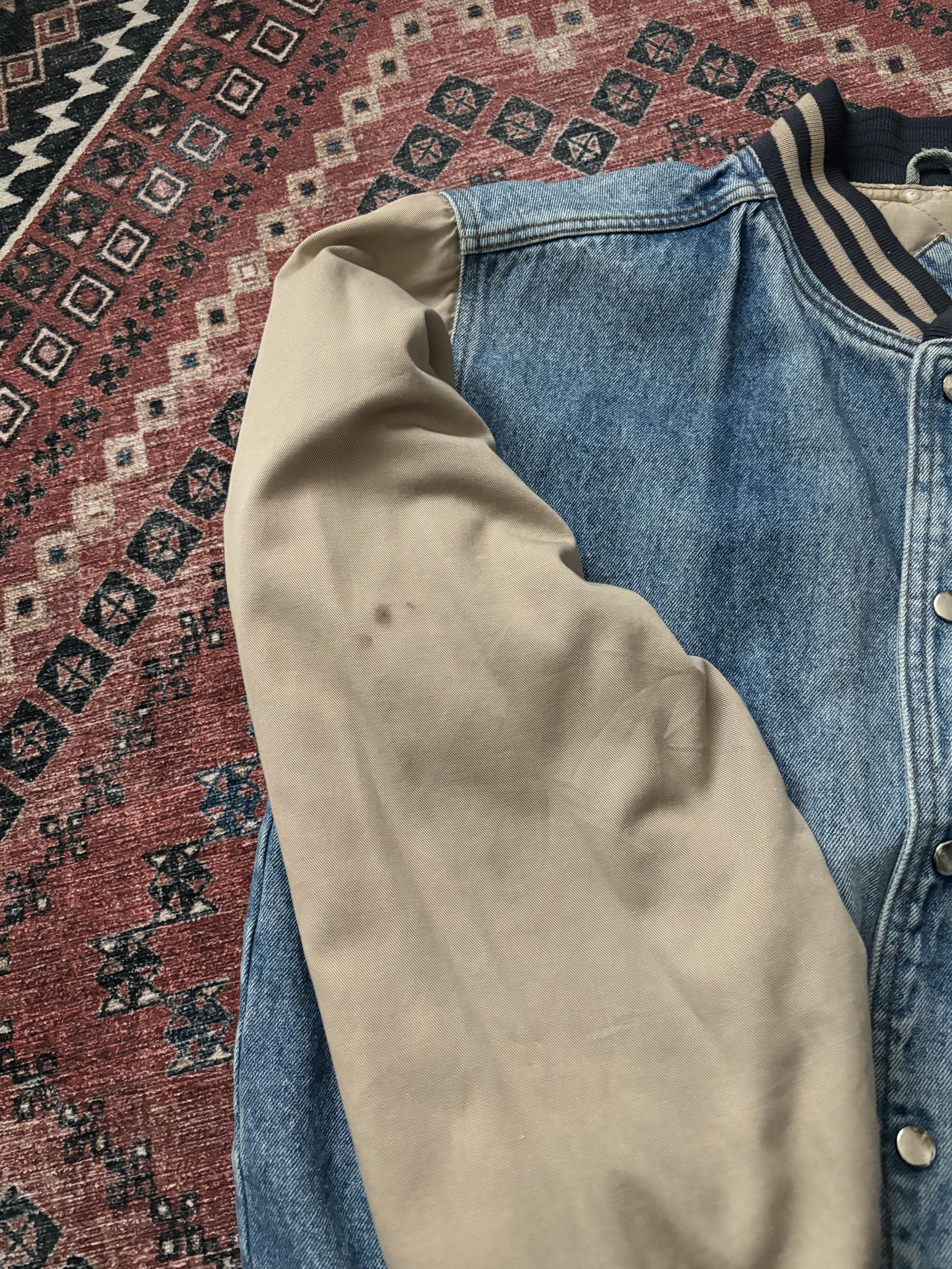 vintage denim varsity jacket