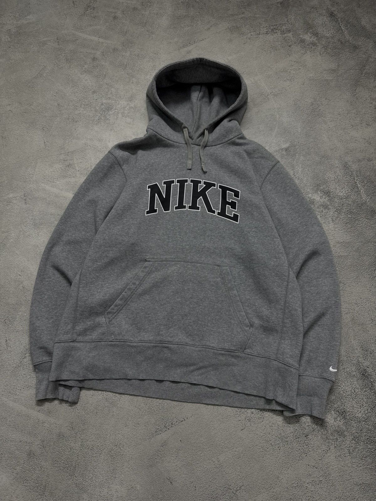 Nike Vintage Y2K Nike Big Swoosh Hoodie 00’s Size US XL / EU 56 / 4 - 4 Thumbnail