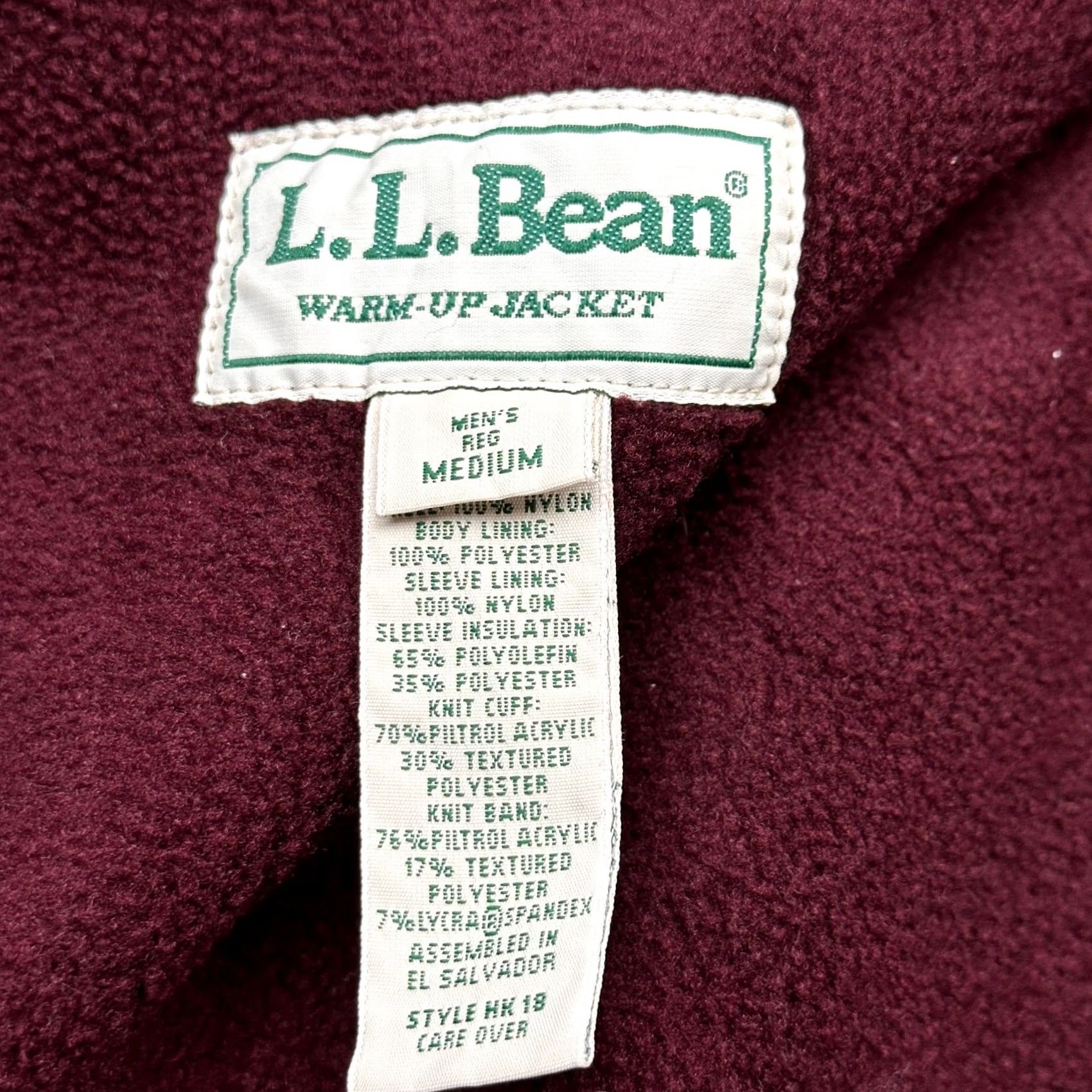 Vintage VINTAGE LL Bean Warm Up Fleece Lined Coach Jacket Mens Medium Navy Logo Full Zip Size US M / EU 48-50 / 2 - 2 Thumbnail