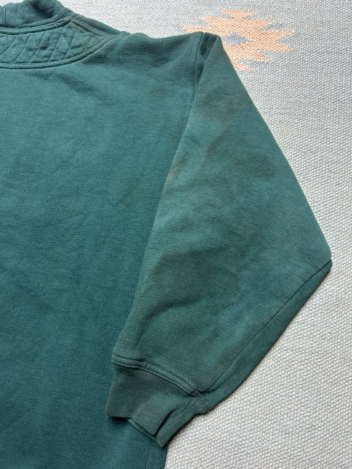 Vintage VTG 90s sweatshirt cardigan pro spirit blank forest green L Size L / US 10 / IT 46 - 9 Thumbnail