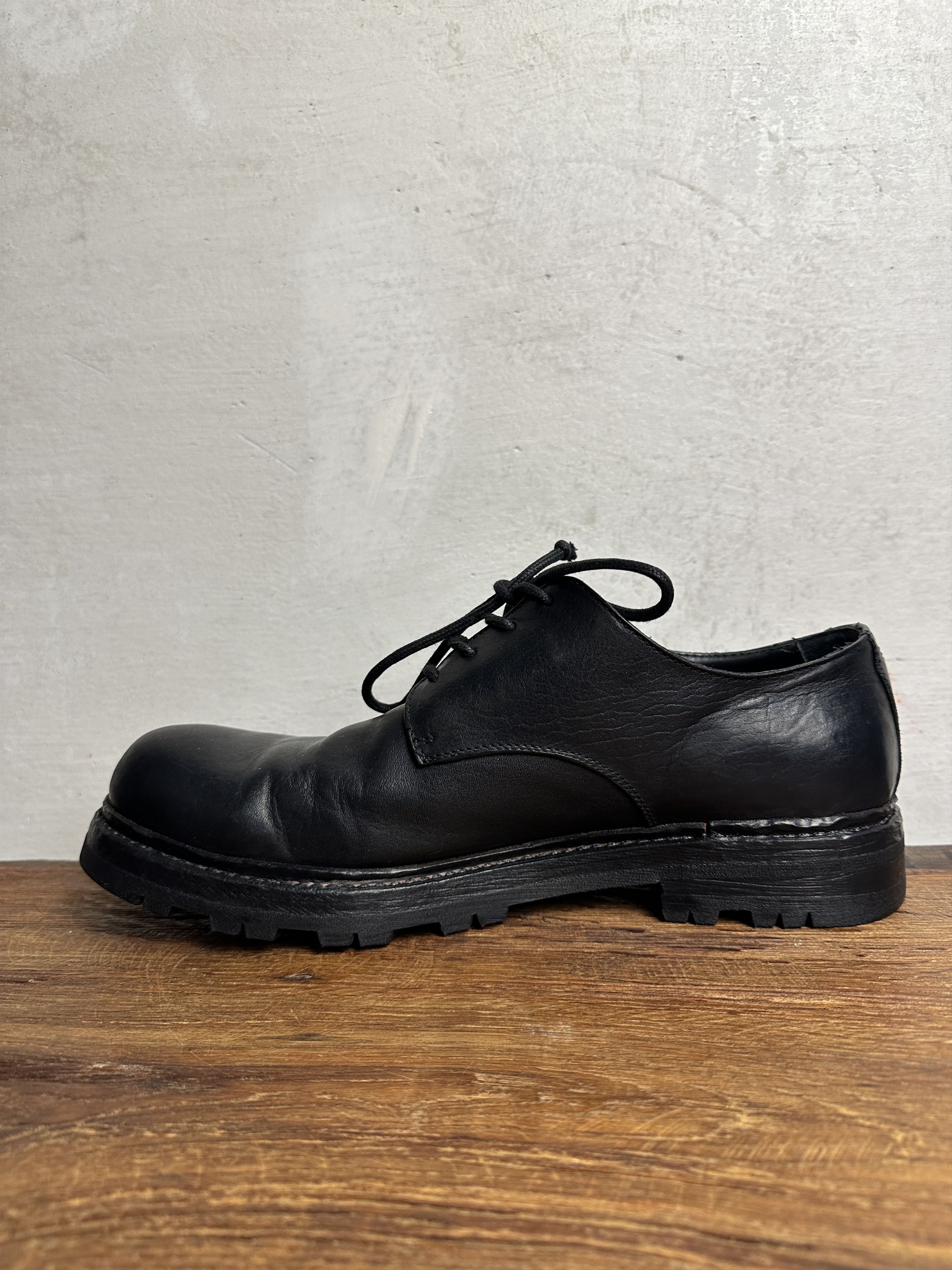 Other Open Closed Burnished Black Leather Shoes Size 43 Italy Size US 10 / EU 43 - 3 Thumbnail