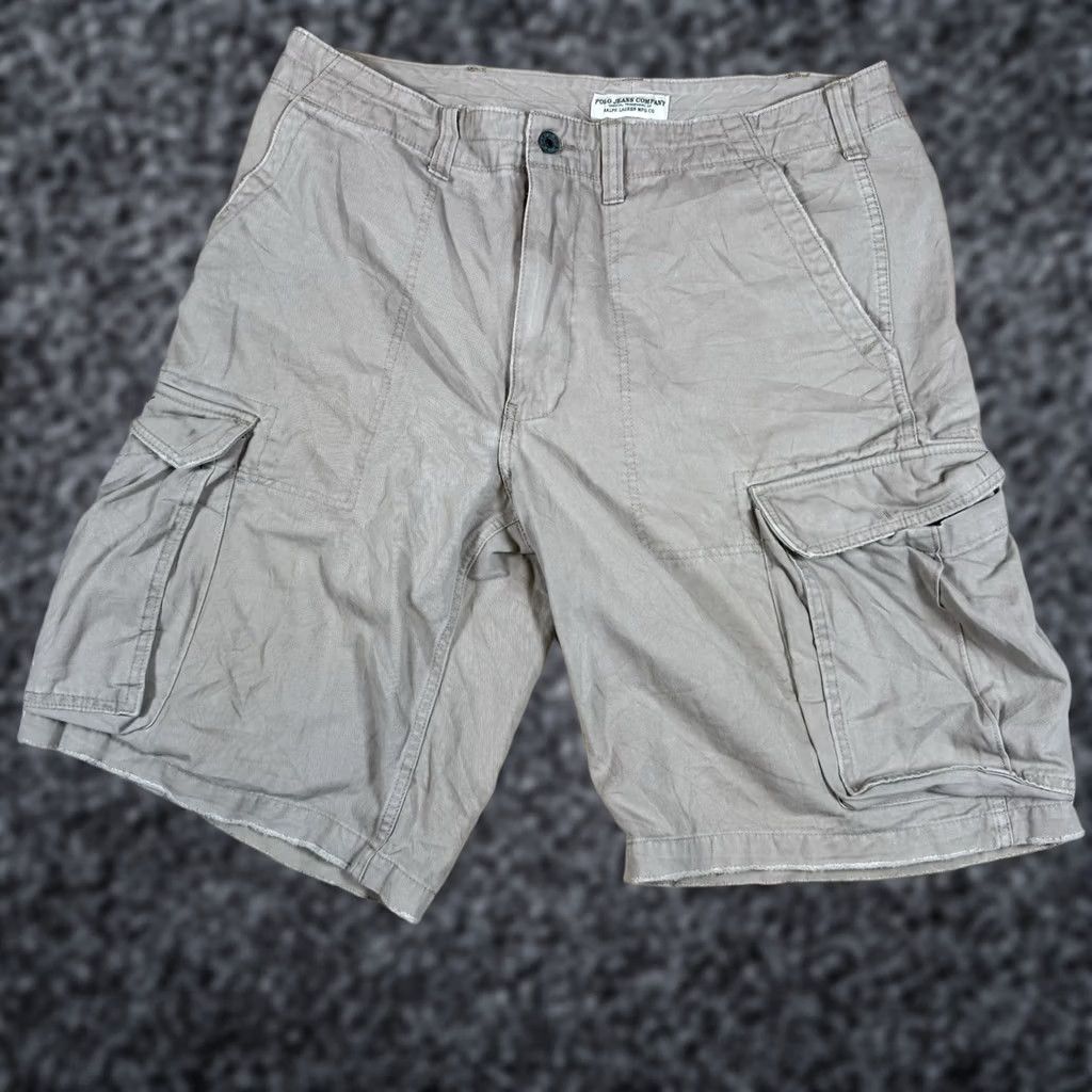 Polo Ralph Lauren VINTAGE Polo Ralph Lauren Cargo Shorts Mens 38 Khaki Beige Brown Military Style Boys? Size US M / EU 48-50 / 2 - 1 Thumbnail