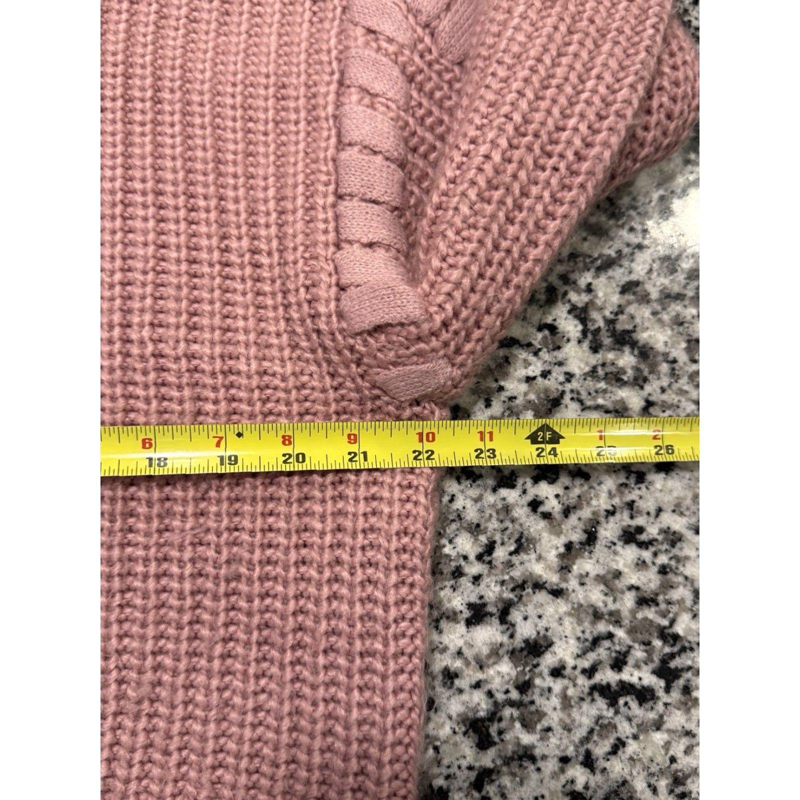 Cinq a Sept Cinq à Sept Lennon Sweater Women's M Pink Sand Stitch-Detail Knit Crew Neck Dolman Long Sleeve Pullover Knit Size M / US 6-8 / IT 42-44 - 4 Thumbnail