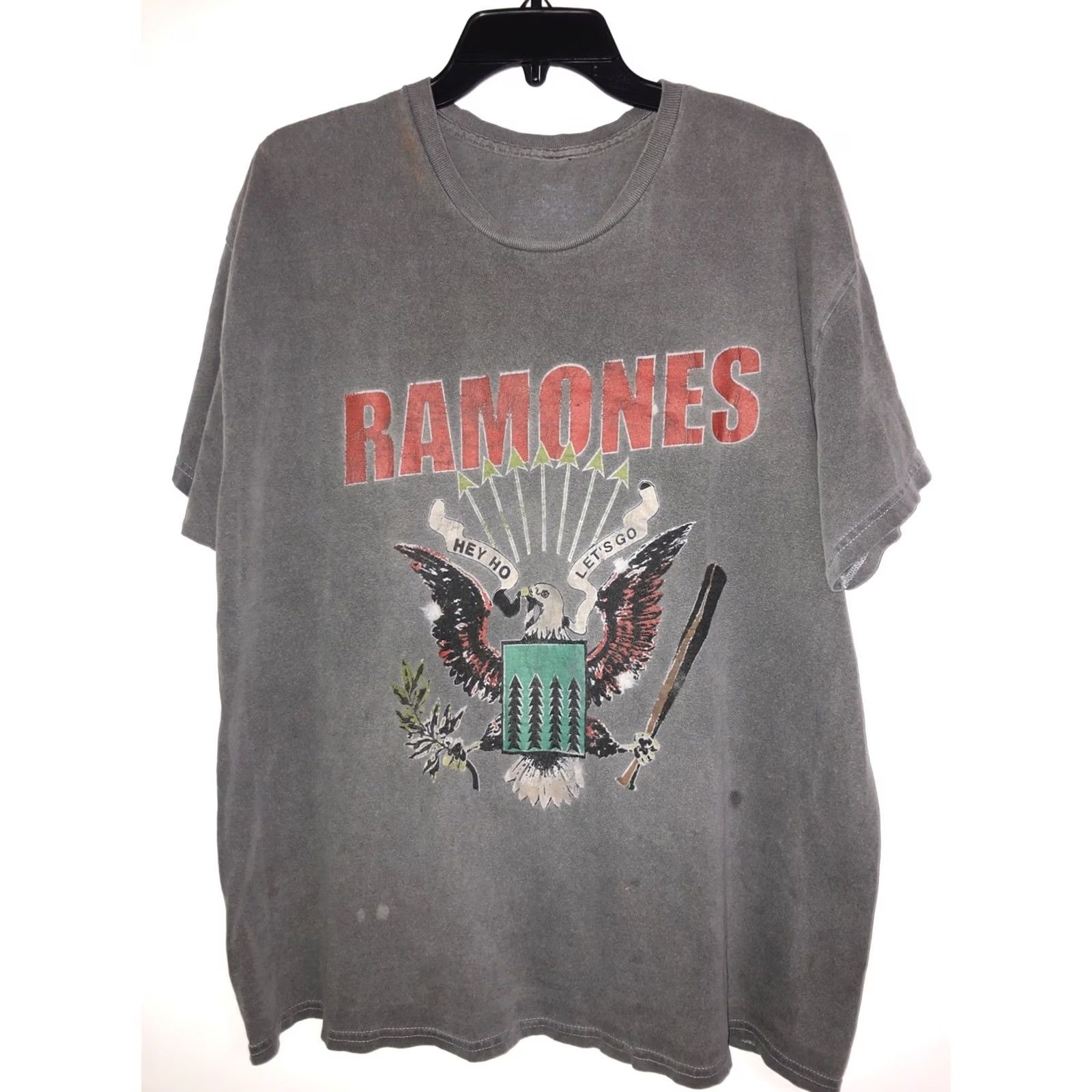 Vintage Official Ramones Grey New T-Shirt 1974 Band Eagle Size US XL / EU 56 / 4 - 2 Thumbnail