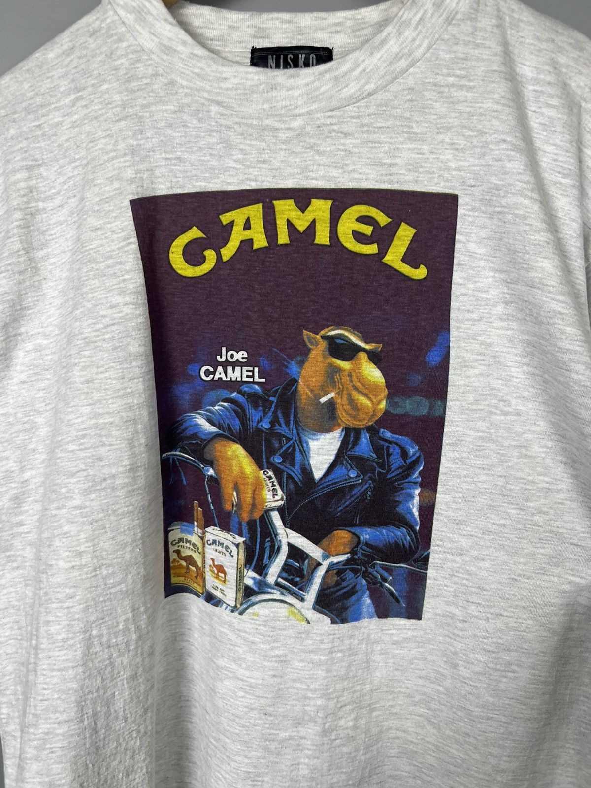 Camel S-M CAMEL Joe Camel on a motorcycle vintage tee Size US S / EU 44-46 / 1 - 3 Thumbnail