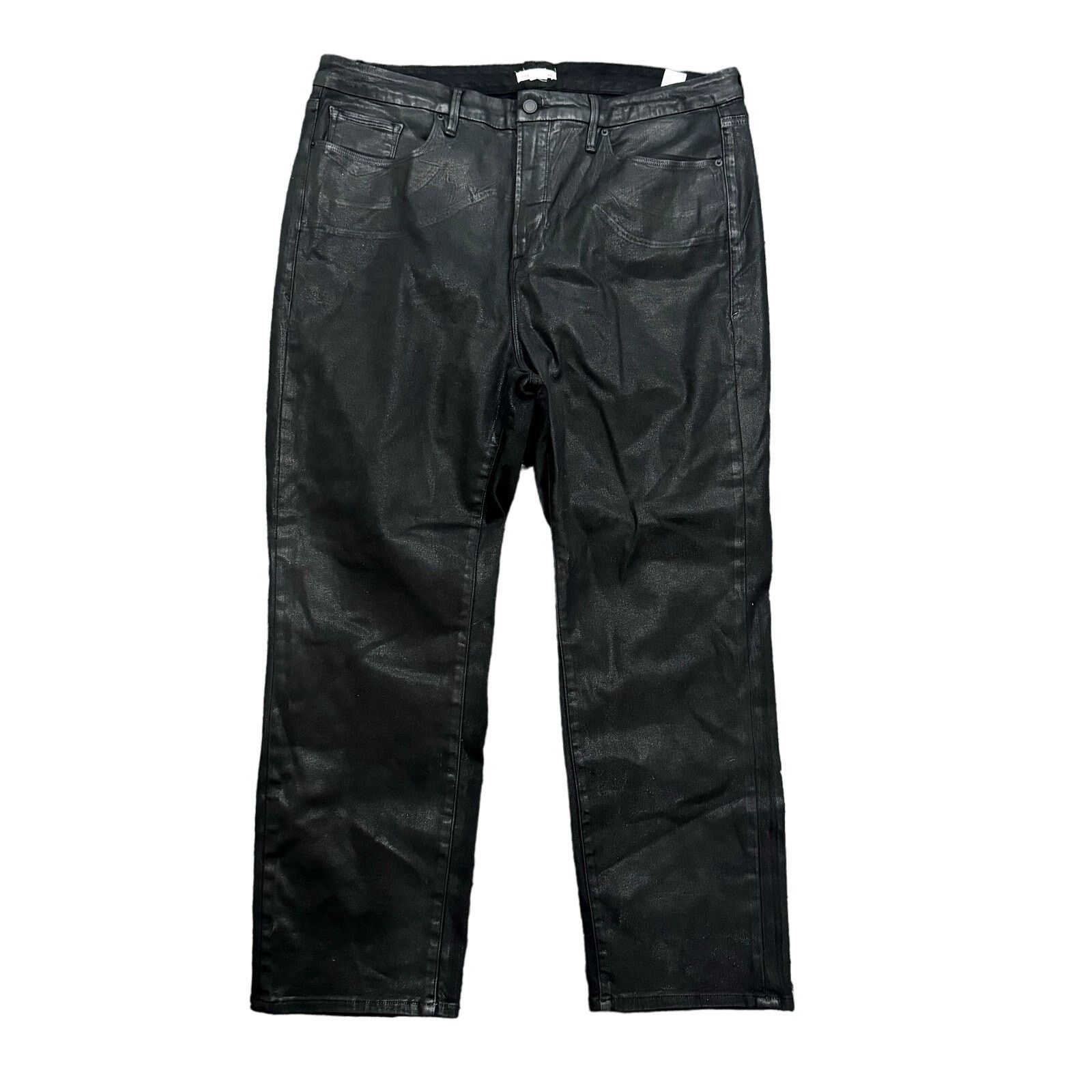 Good American Good American Good Legs Straight Coated Jeans Black, Size 22 Size 42" / US 20 - 1 Thumbnail