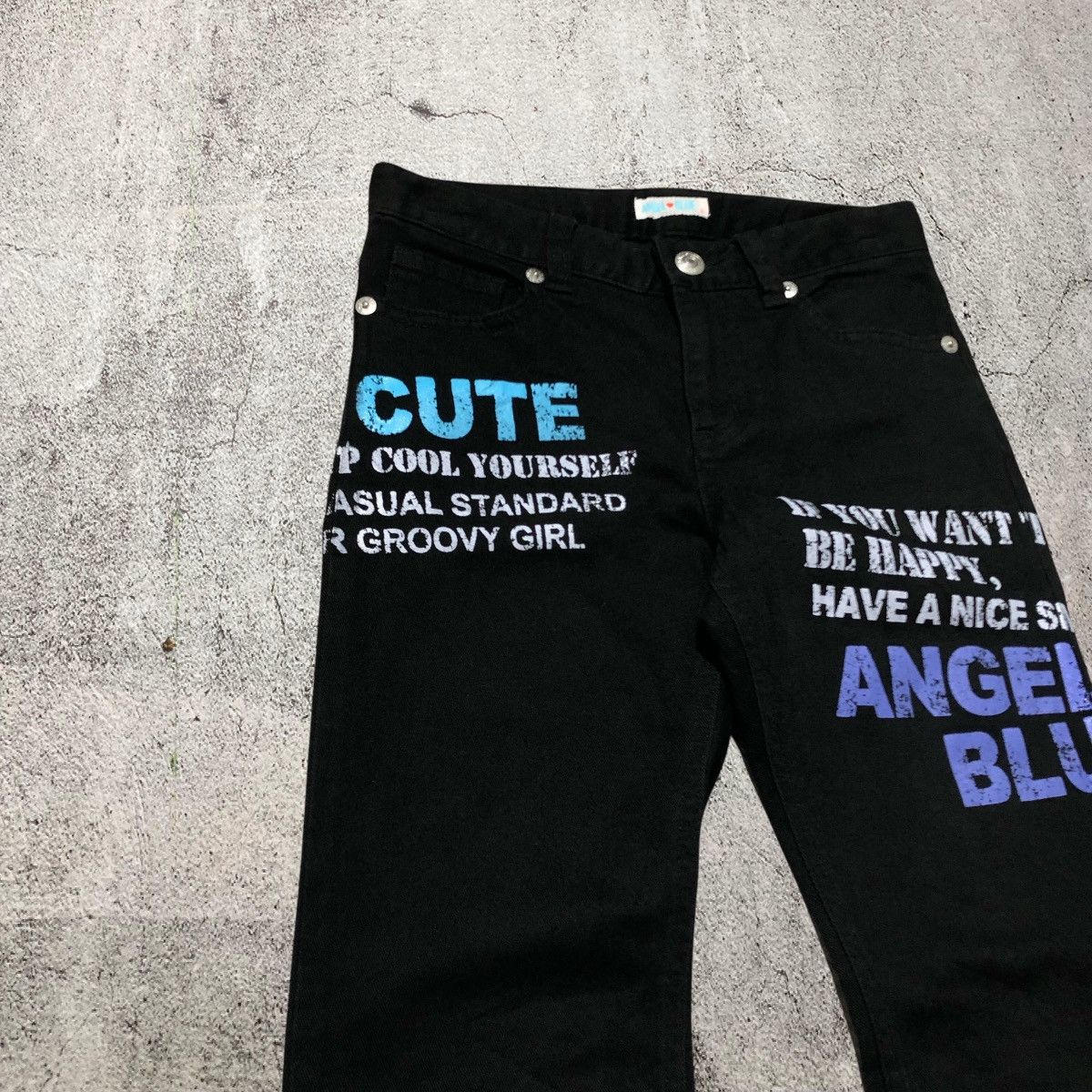 Angel Blue 2000s Angel Blue Cute Girls Denim Jeans Pants Black Lgb Size US 26 / EU 42 - 5 Thumbnail