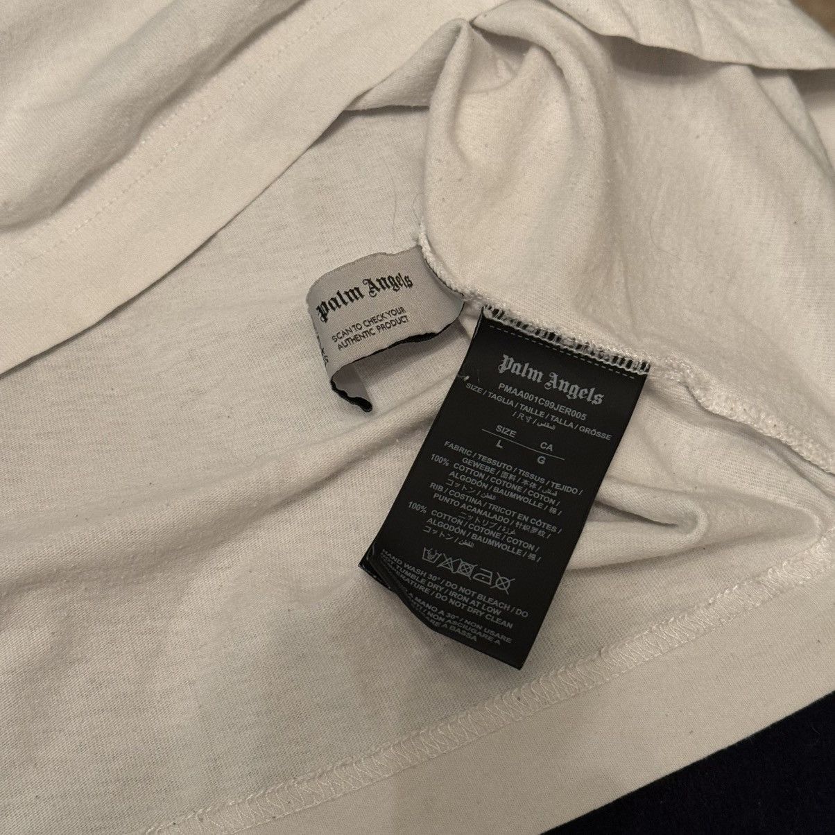 Palm Angels White Palm Angels Paris Sprayed Logo T Shirt Size US L / EU 52-54 / 3 - 4 Thumbnail