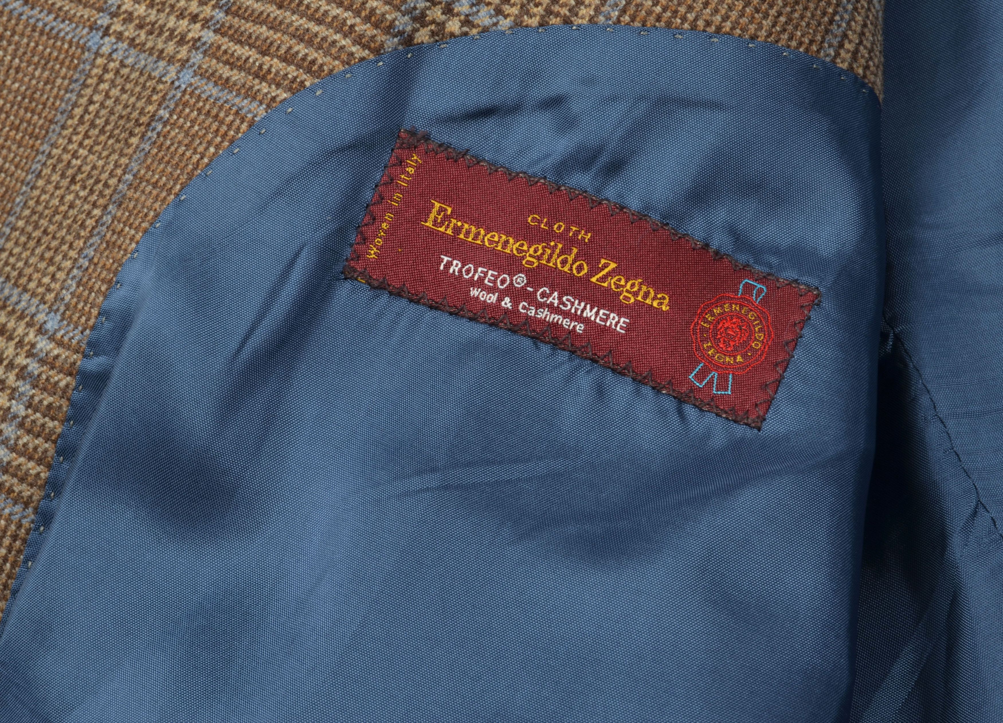 Ermenegildo Zegna Ermenegildo Zegna Fuchs Fashion Wool Cashmere Blazer Size 44R - 6 Thumbnail