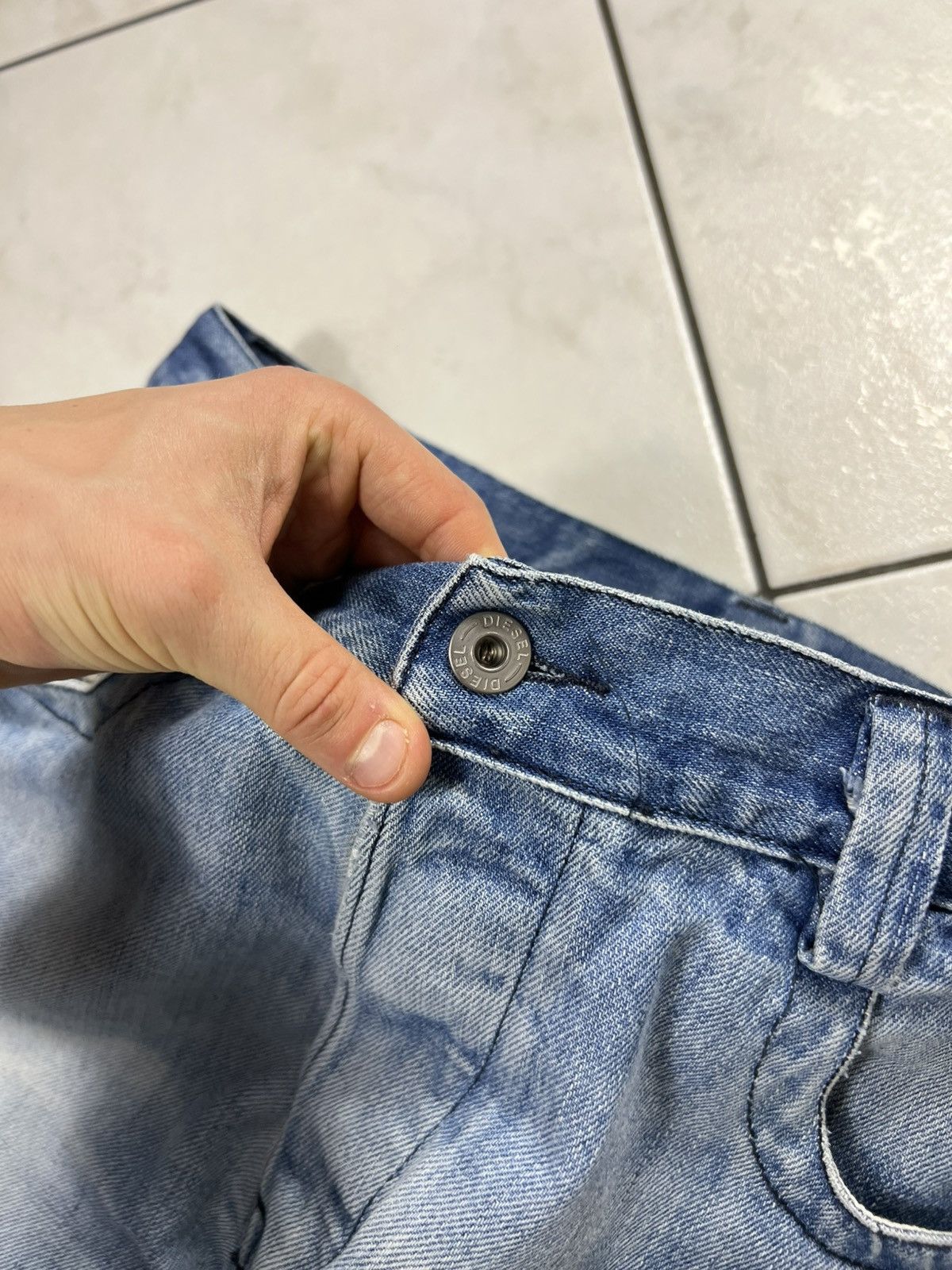 Diesel Vintage Diesel Rivec y2k distressed denim washed jeans pants Size US 33 - 11 Thumbnail