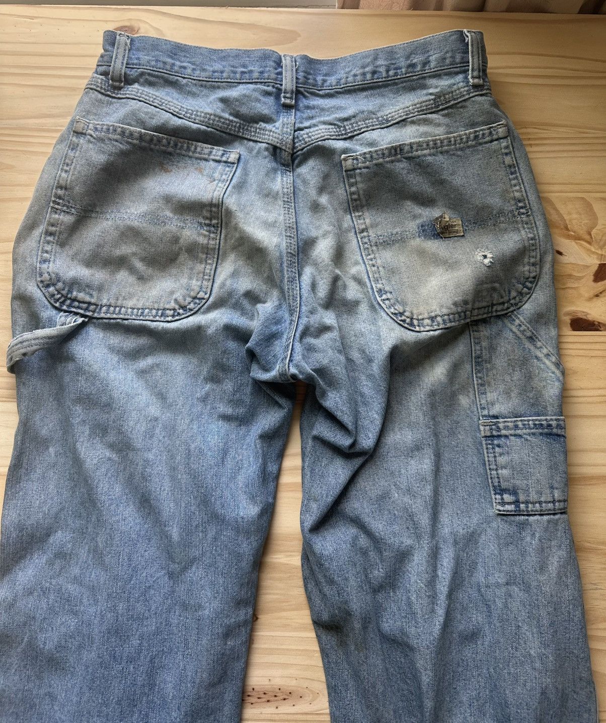 Vintage × Wrangler Thrashed x Vintage Wrangler Carpenter Jeans Size US 32 / EU 48 - 6 Thumbnail
