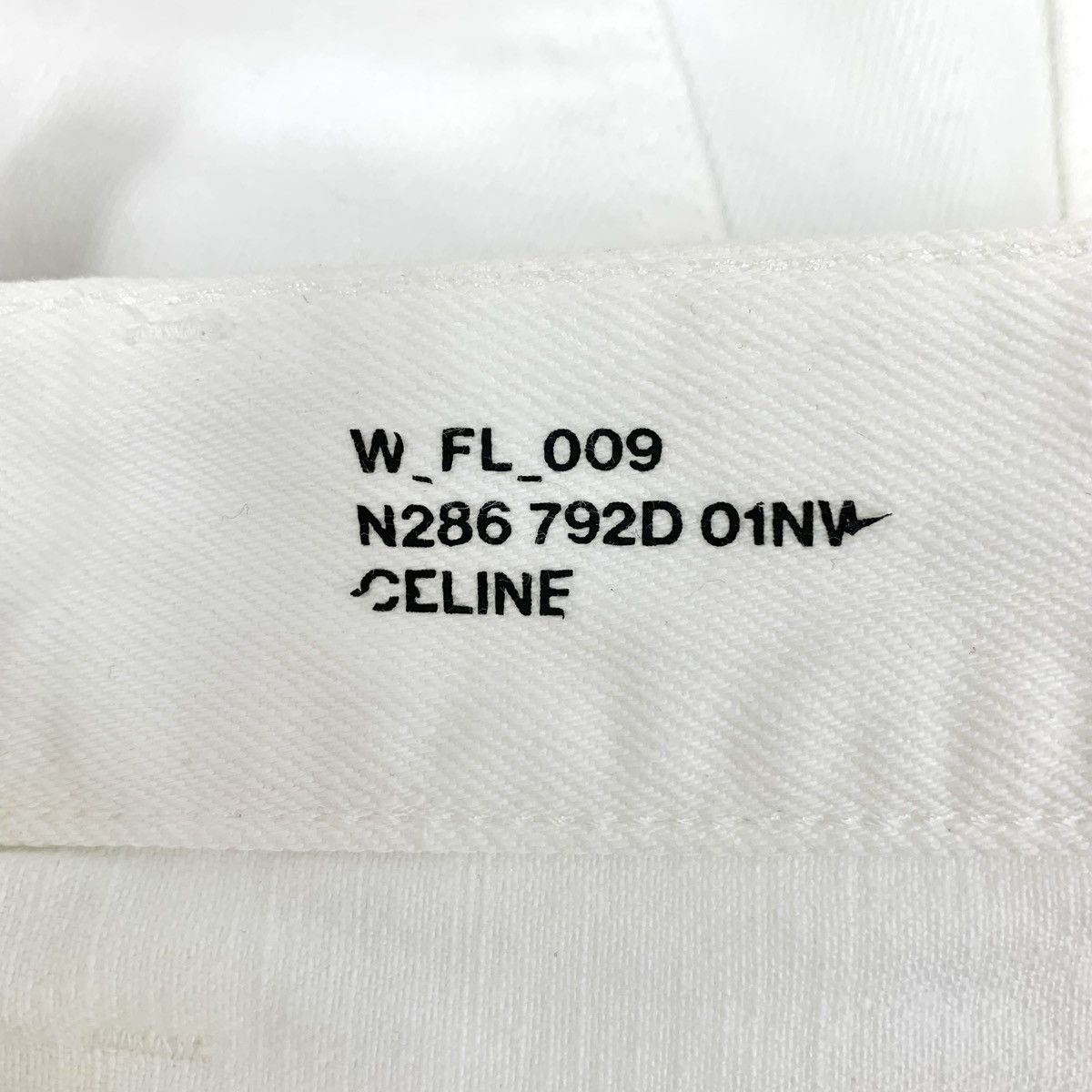 Celine Celine White Triomphe Chain Cotton Denim Casual Pants K26WX Size 25" / US 0 / IT 36 - 7 Thumbnail