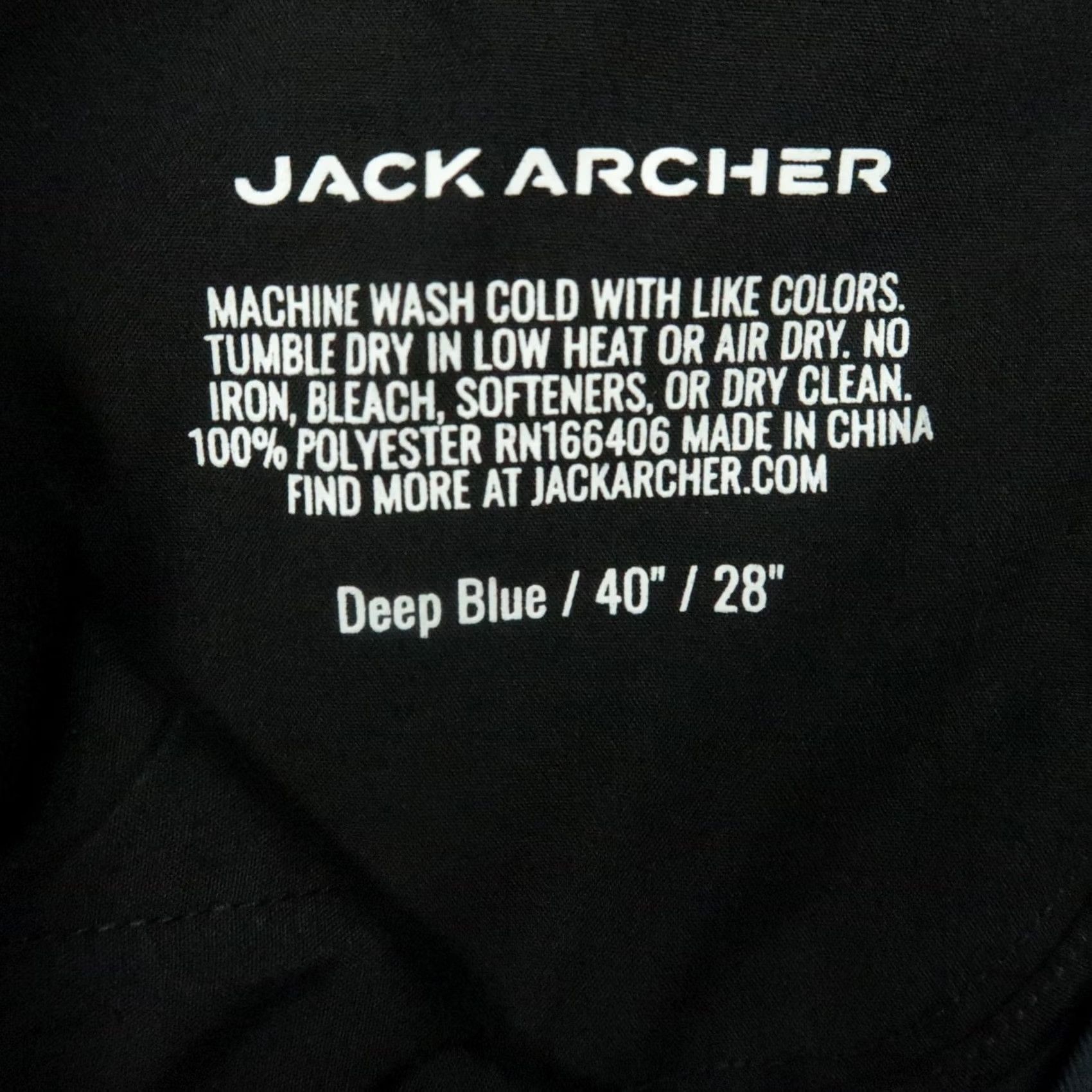 Vintage Jack Archer Pants Mens 40 Blue Men 40x28 Deep Jetsetter Tech Performance Trouser Stretch Size US 40 / EU 56 - 3 Thumbnail