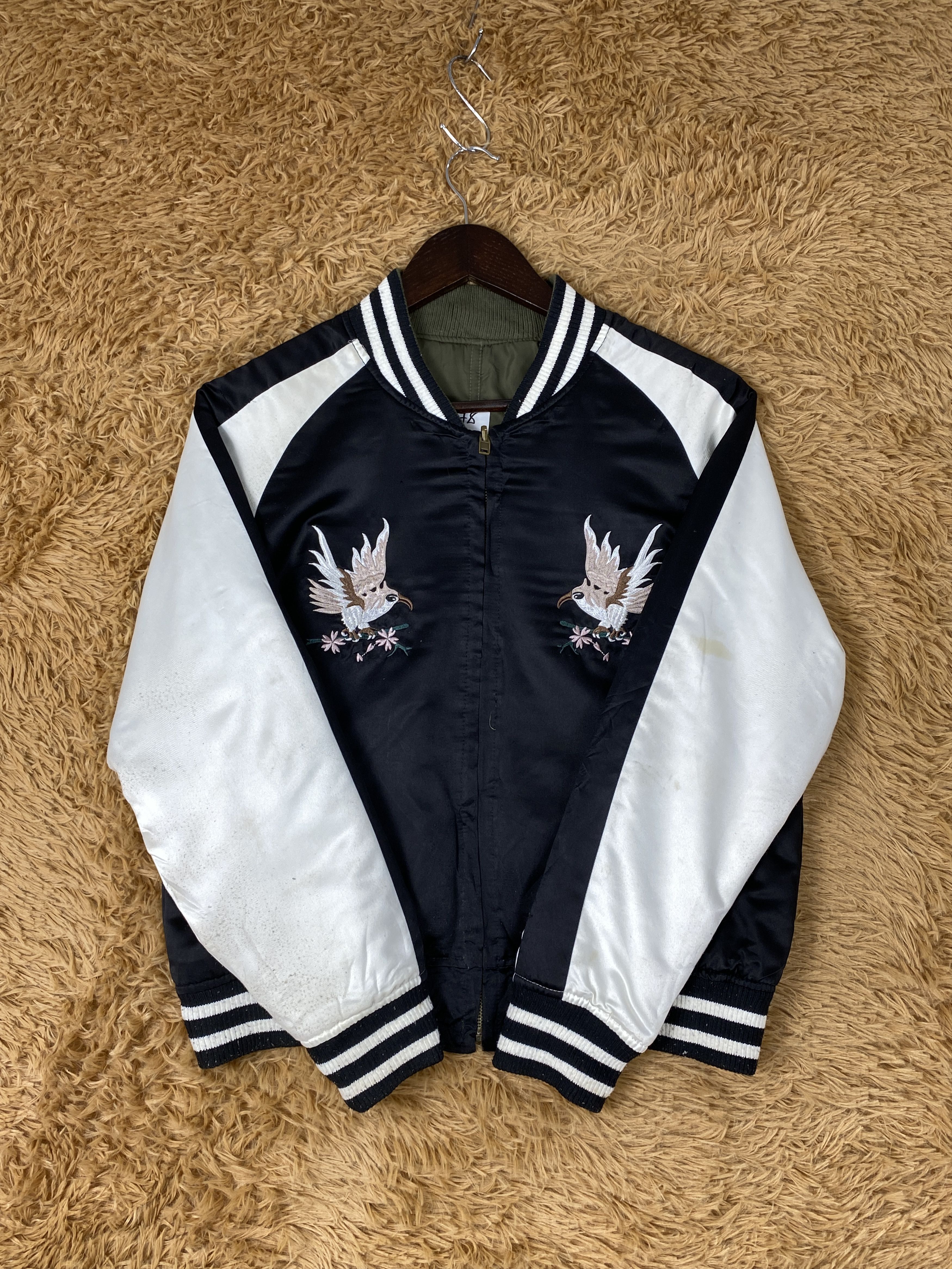 Japanese Brand Vintage Sukajan Reversible Bombers Jacket J1978 Size US S / EU 44-46 / 1 - 7 Thumbnail