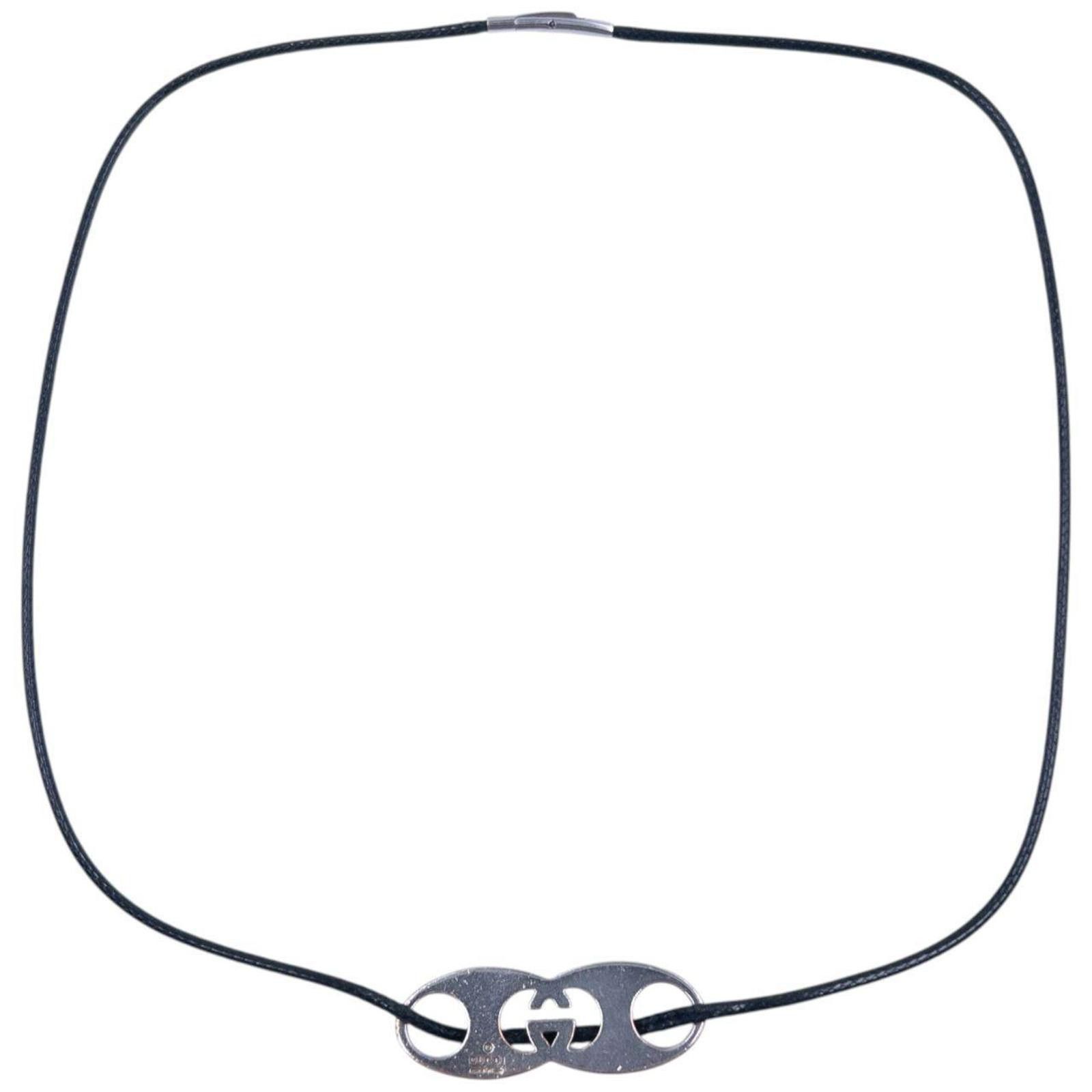 Gucci Vintage 2000s Gucci Silver Logo Necklace Size ONE SIZE - 3 Thumbnail