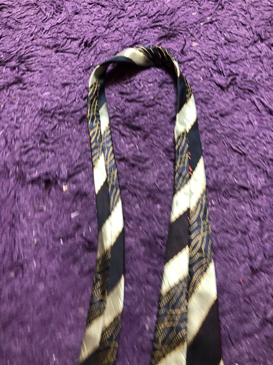 Valentino Valentino Geometric Printed Silk Tie Hand Made Size ONE SIZE - 12 Thumbnail