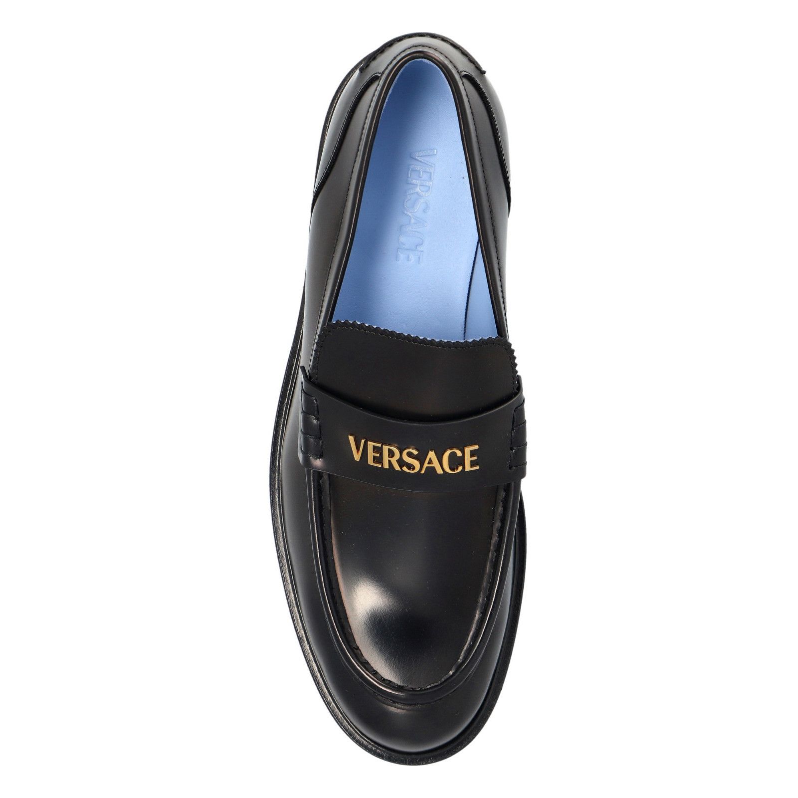 Versace VERSACE Black Leather Shoes Type Loafers New And Authentic ( Size US 12 / EU 45 - 4 Thumbnail