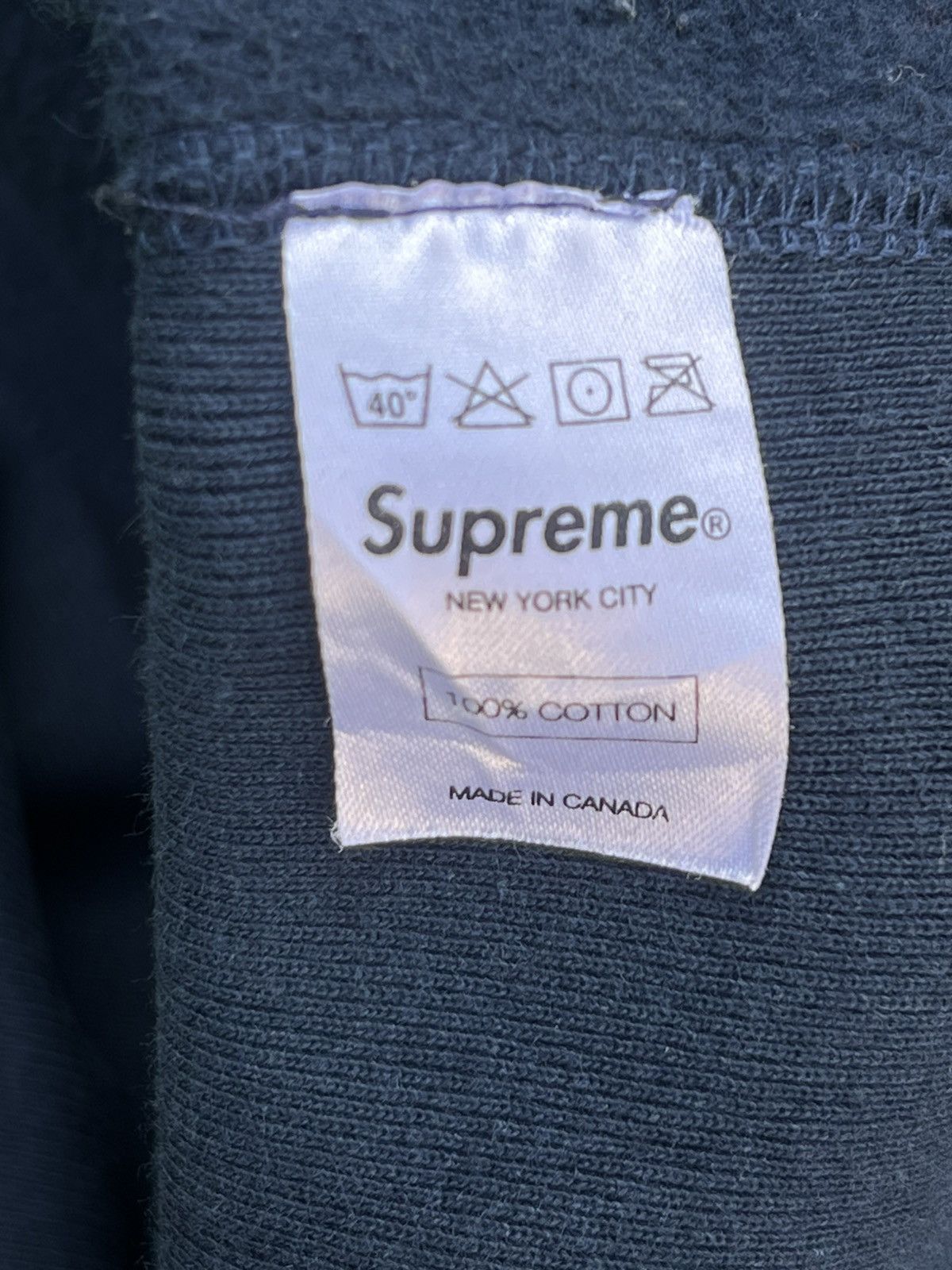 Supreme Vintage Navy Blue Box Logo Supreme (Bogo hoodie) Size US M / EU 48-50 / 2 - 9 Thumbnail