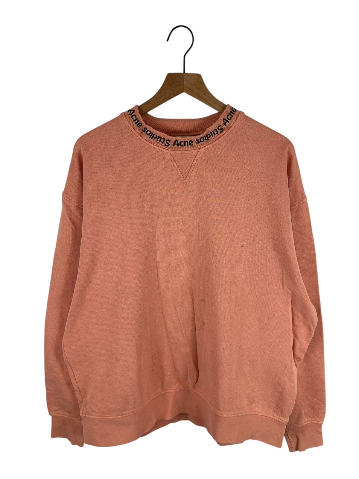Acne Studios Acne Neck Logo Sweatshirt Size US S / EU 44-46 / 1 - 1 Thumbnail