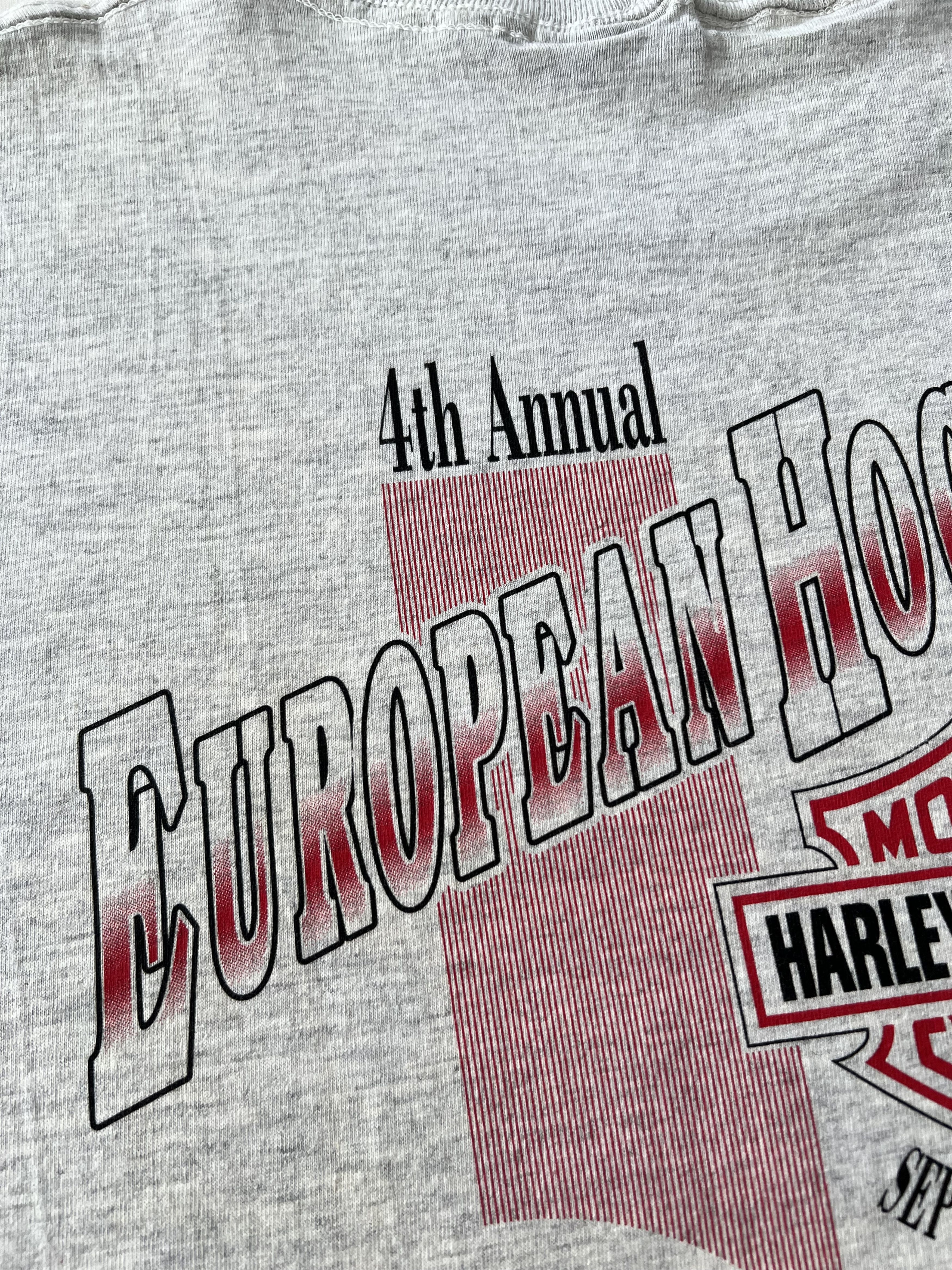 Harley Davidson Vintage 1994 Harley Davidson Hog Rally Eagle Gray T-shirt Size US XL / EU 56 / 4 - 18 Thumbnail