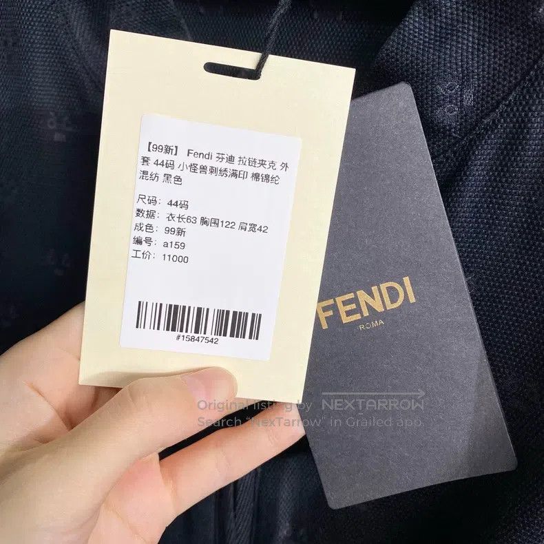 Fendi Fendi Zip-Up Jacket with Little Monster Embroidery Full Pr Size US S / EU 44-46 / 1 - 6 Thumbnail