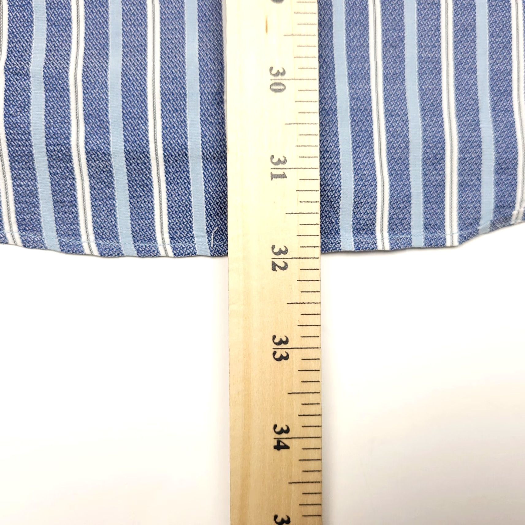 Vintage Thomas & Thomas Dress Shirt Mens Large Blue Striped Long Sleeve Button-Down 100% Cotton Size 42R - 5 Thumbnail