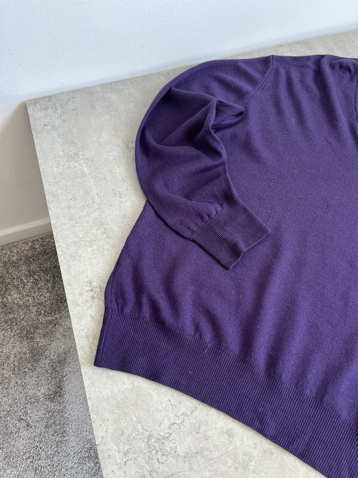Vintage Vintage Yves Saint Laurent Purple Sweater Size US L / EU 52-54 / 3 - 3 Thumbnail