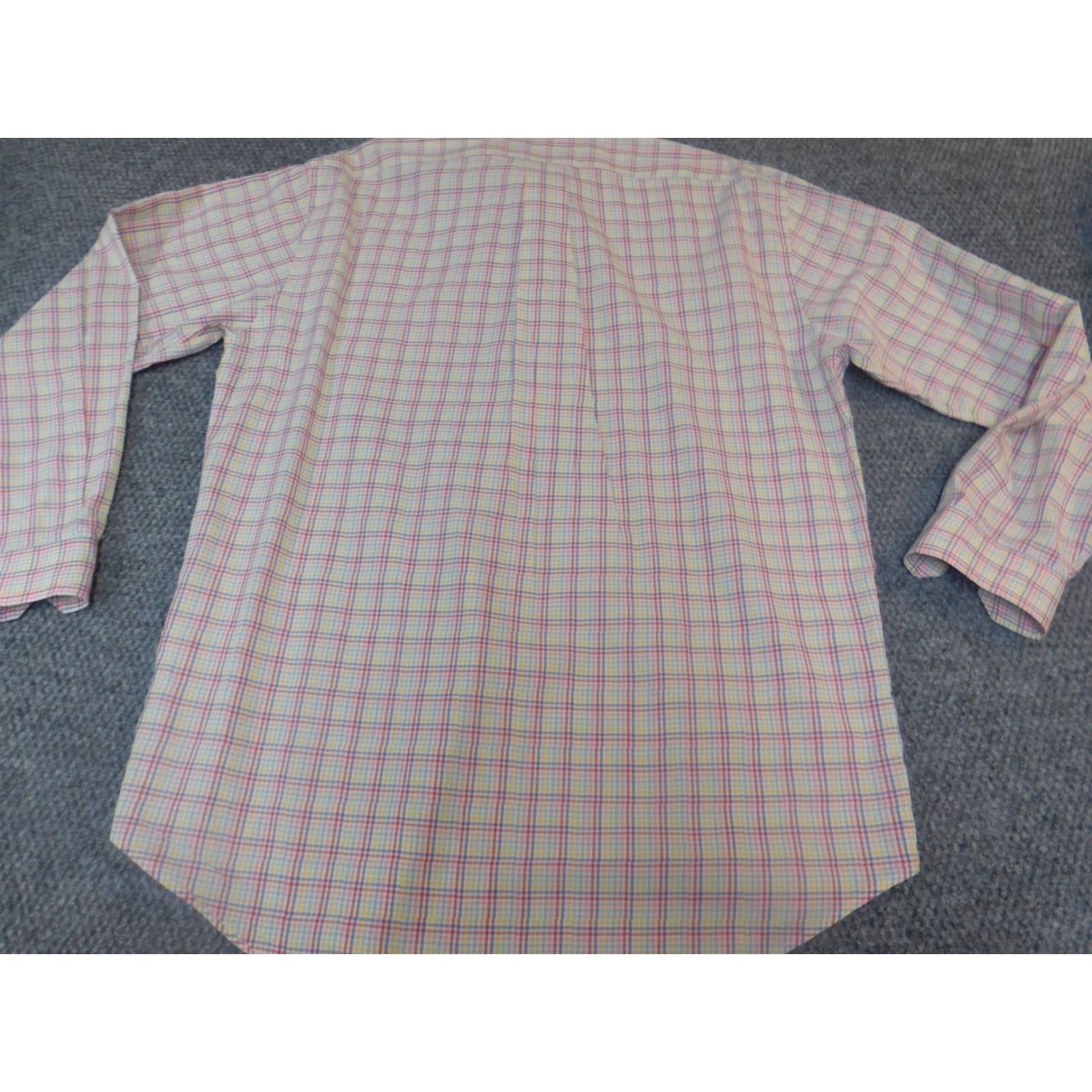 Cremieux Daniel Cremieux Mens Shirt M Pink Plaid Button-Down Collared Long Sleeve Knit Cotton Multicolor Size US M / EU 48-50 / 2 - 7 Thumbnail