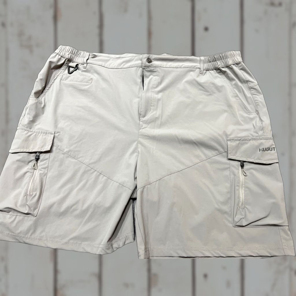 Vintage Hugut Men's Hiking Cargo Shorts Quick Dry Lightweight Gray 3XL Regular Inseam 10" Cargo Pockets Outdoor Travel Mens Size US 39 - 1 Thumbnail