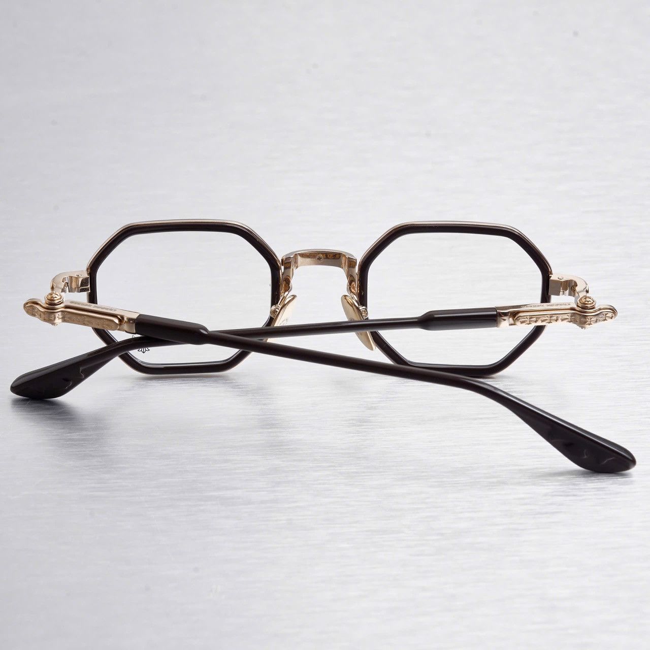 Chrome Hearts CHROME HEARTS TATTERS CLASSIC BROWN - GOLD PLATED GLASSES Size ONE SIZE - 7 Thumbnail