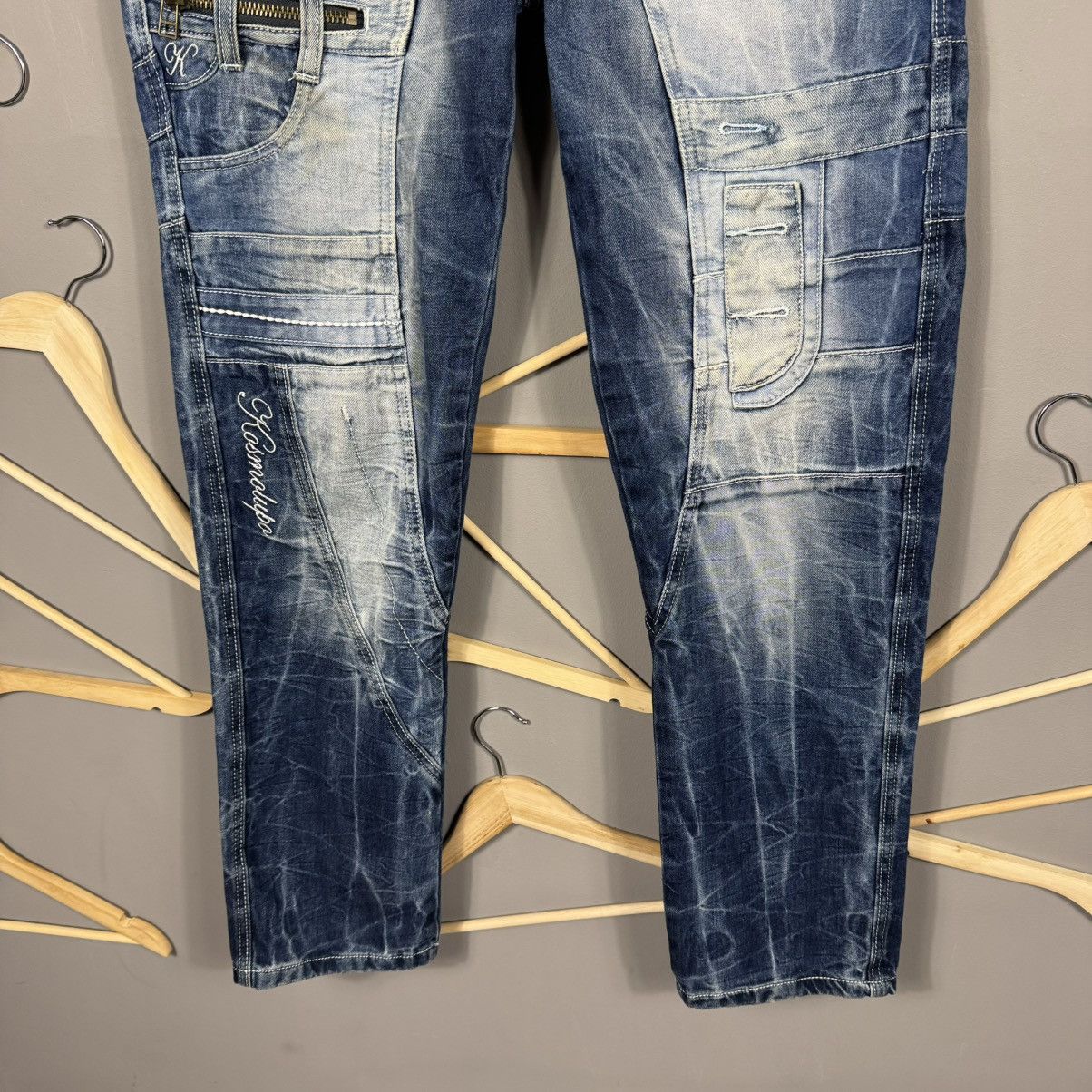 Japanese Brand Kosmo Lupo Avant Garde Y2K Japanese Style Opium Jeans Size US 34 / EU 50 - 5 Thumbnail