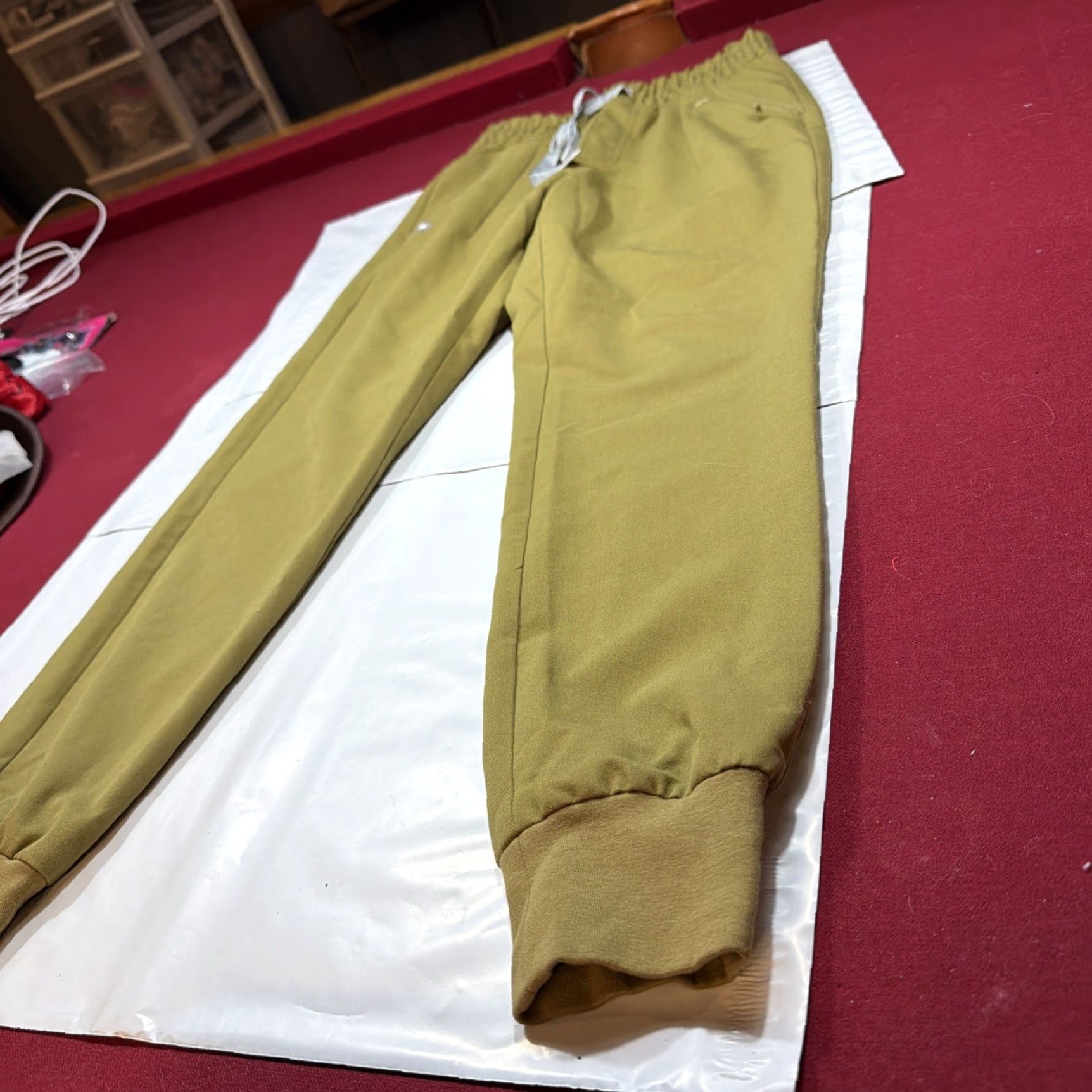 Olive FIGS PANTS JOGGERS Olive Green XS Women Drawstring Waist Rayon Blend - Jogger Tapered Leg Stretcht No Flaws Pockets Medical Scrubs Size 26" / US 2 / IT 38 - 6 Thumbnail