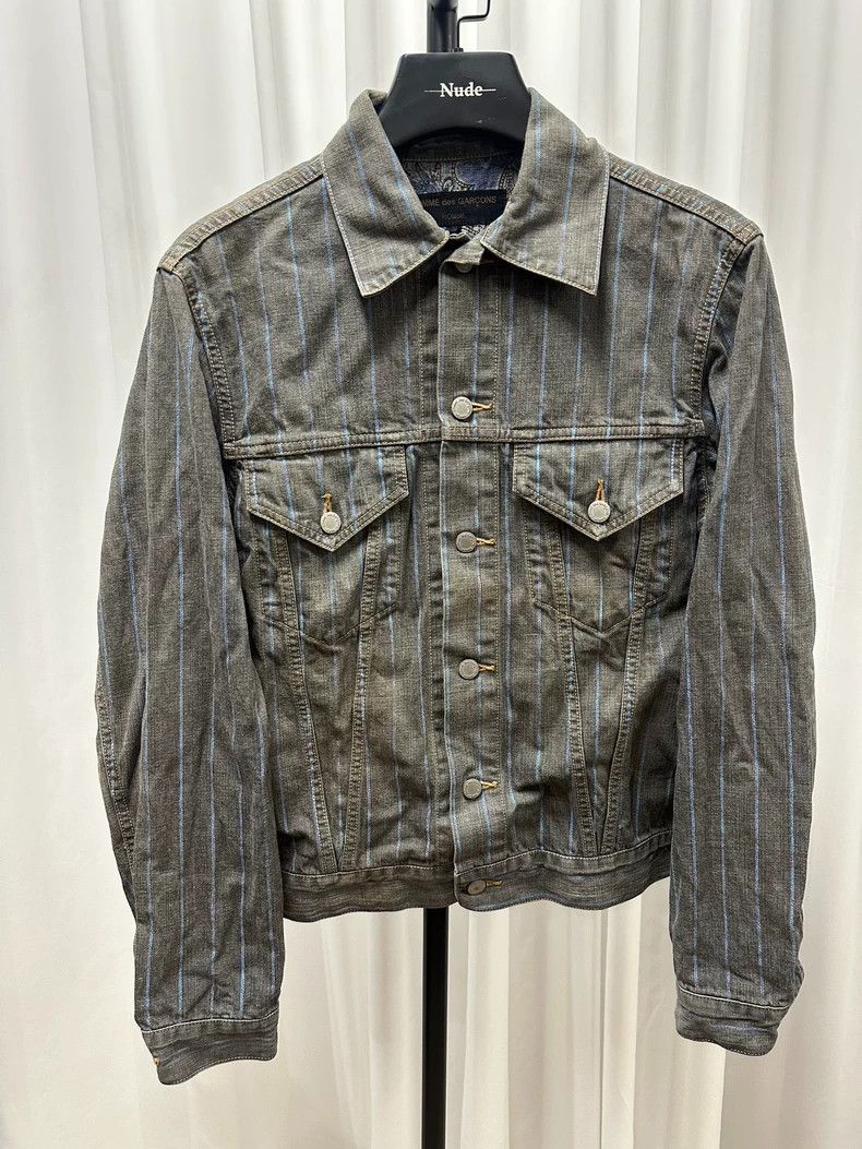 Comme des Garcons Comme des Garçons Homme Striped Denim Jacket Size US M / EU 48-50 / 2 - 1 Thumbnail