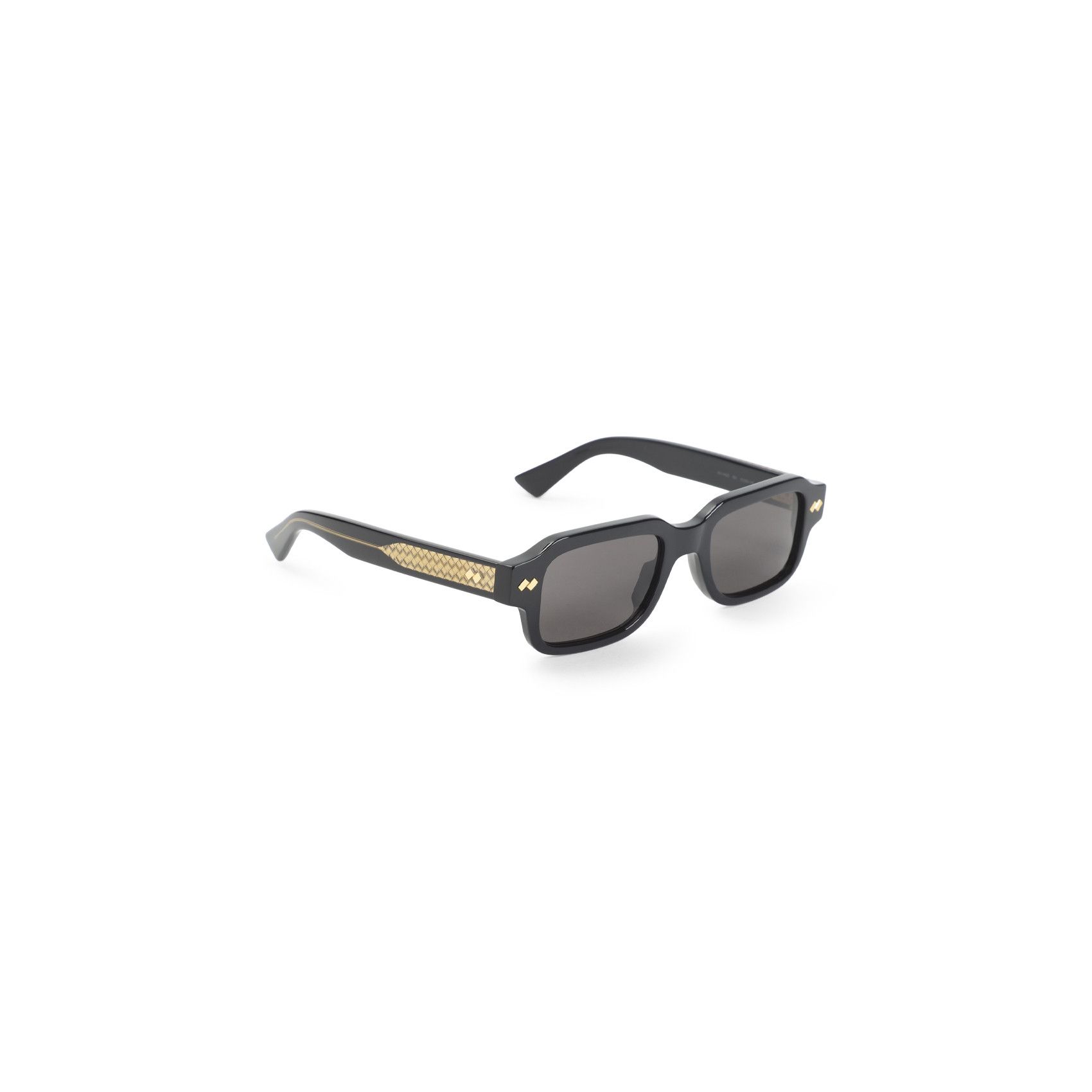 Bottega Veneta Bottega Veneta Intrecciato Rectangular Sunglasses Size ONE SIZE - 1 Thumbnail