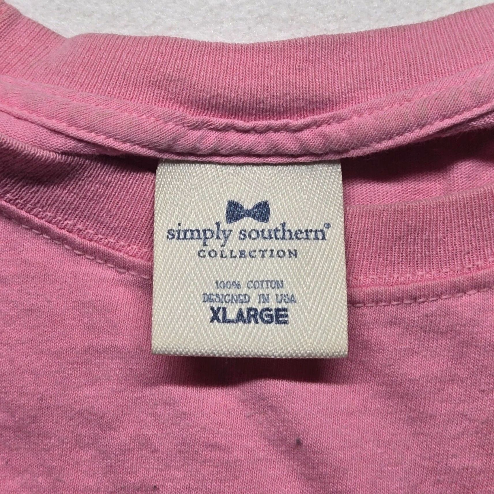Pinko Simply Southern Shirt Women XL Pink Be Strong & Courageous Elephant Womens Size XL / US 12-14 / IT 48-50 - 4 Thumbnail
