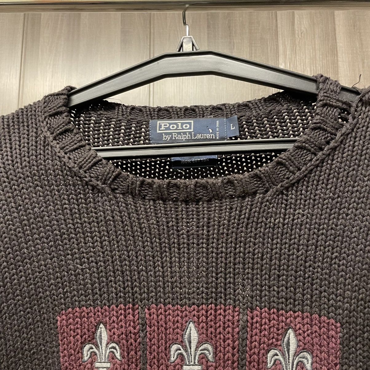 Ralph Lauren Vintage Polo Ralph Lauren Shield Crest Knit Sweater💥 Size US L / EU 52-54 / 3 - 13 Thumbnail