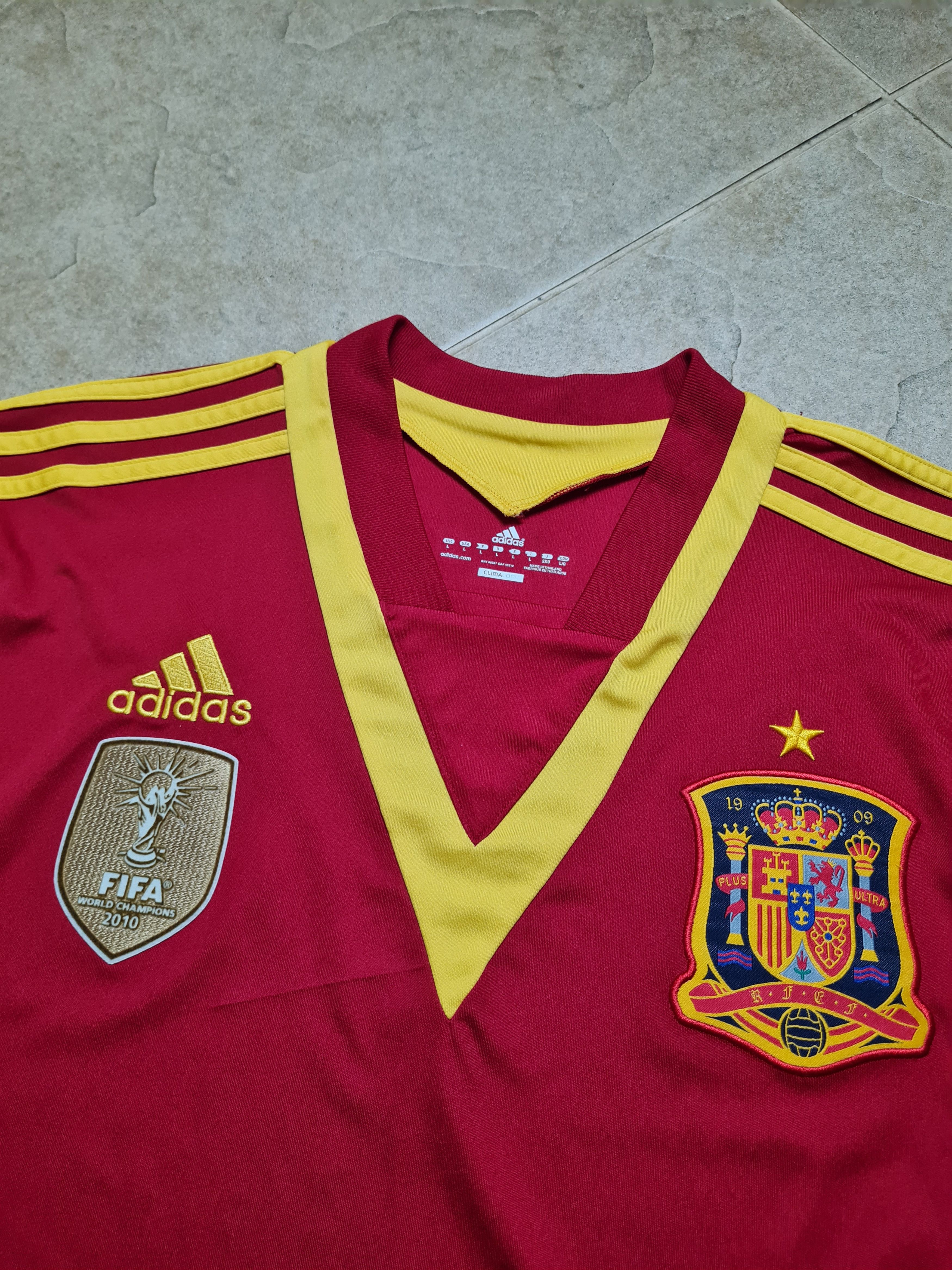 Adidas Spain World Cup 2012/13 Adidas shirt Camiseta Espana X53272 Size US L / EU 52-54 / 3 - 19 Thumbnail