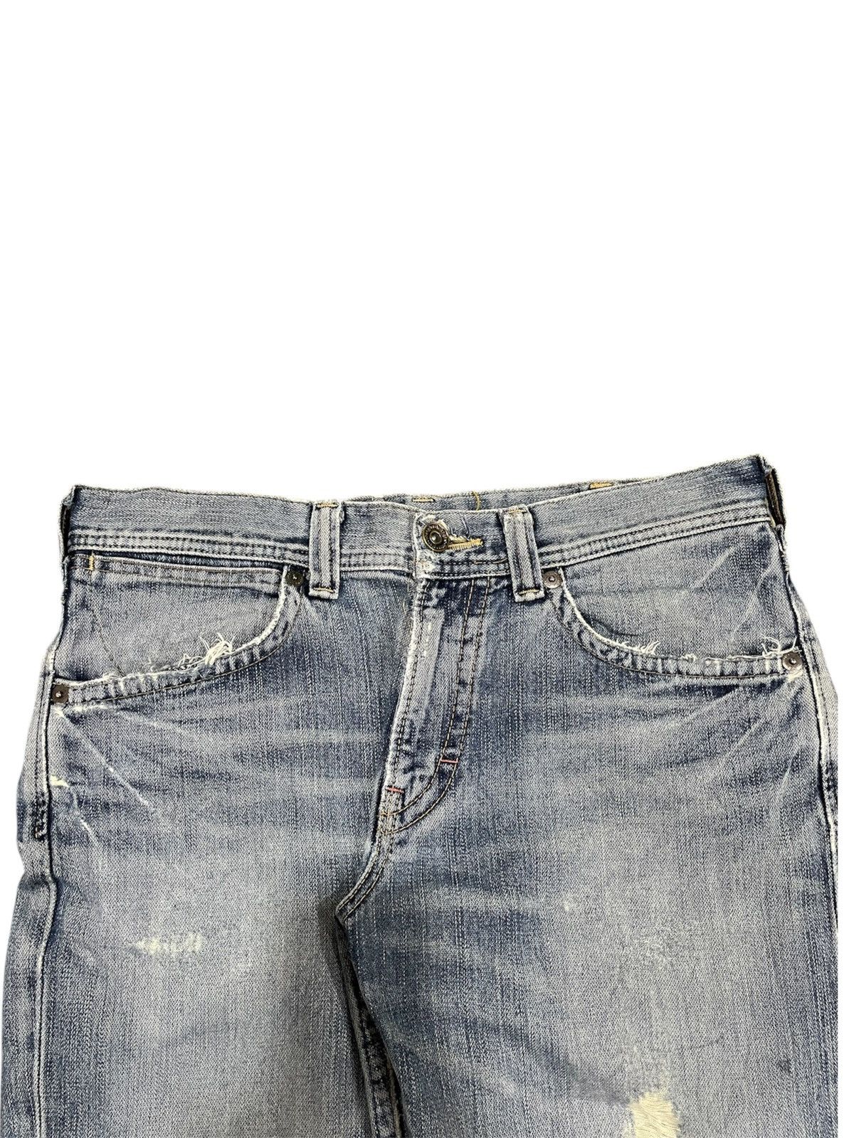 Japanese Brand Wrangler Vintage Distressed Wide Leg Jeans Y2K Grunge Size US 32 / EU 48 - 3 Thumbnail