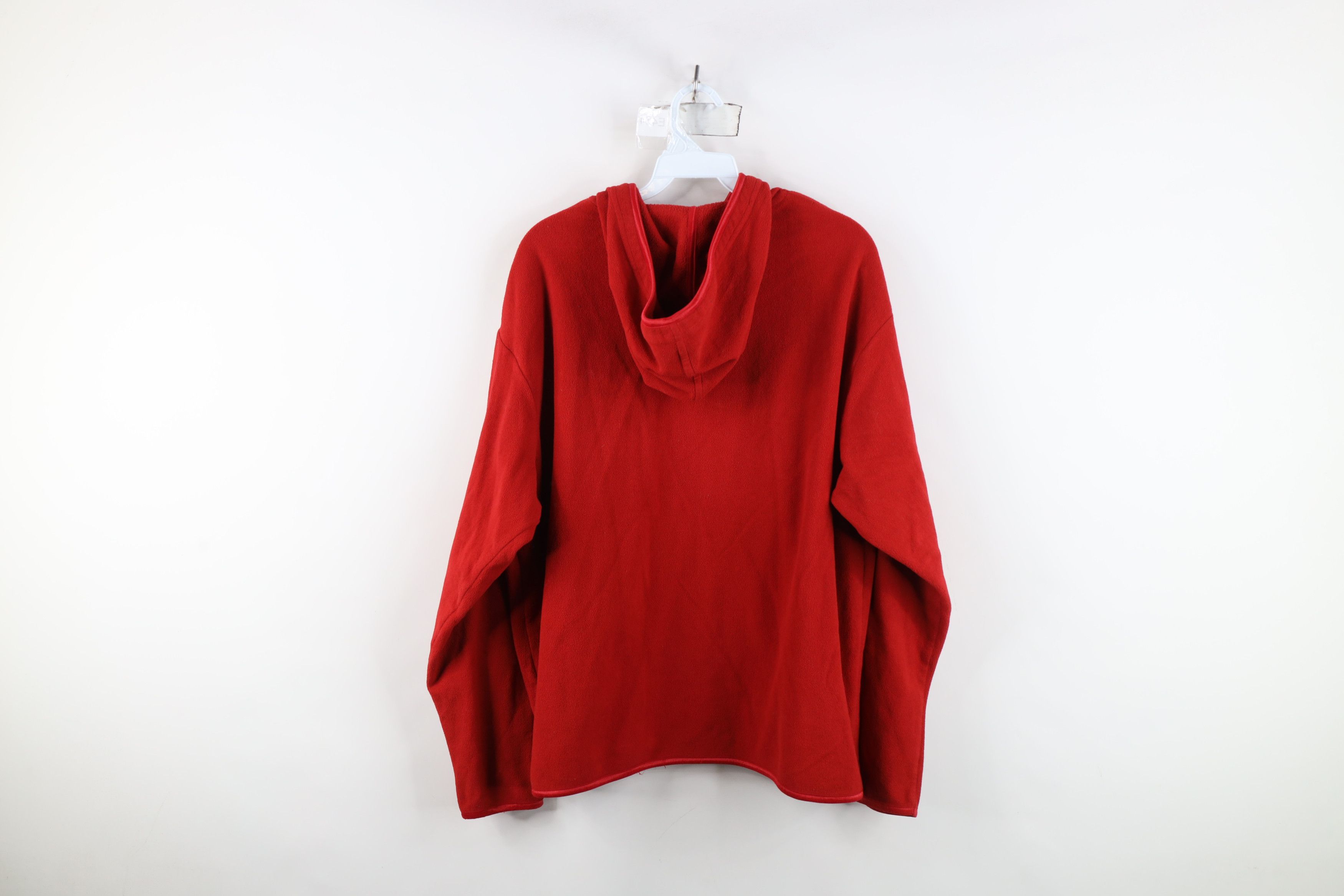 Nike Vintage Y2K Nike Spell Out Fleece Hoodie Sweatshirt Red Size XXL / US 16-18 / IT 52-54 - 12 Thumbnail
