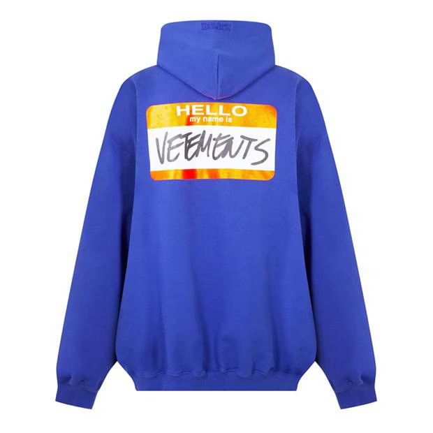 Vetements o1g2r1mq0824 Vete Name Hoodies in Blue Size US L / EU 52-54 / 3 - 2 Thumbnail