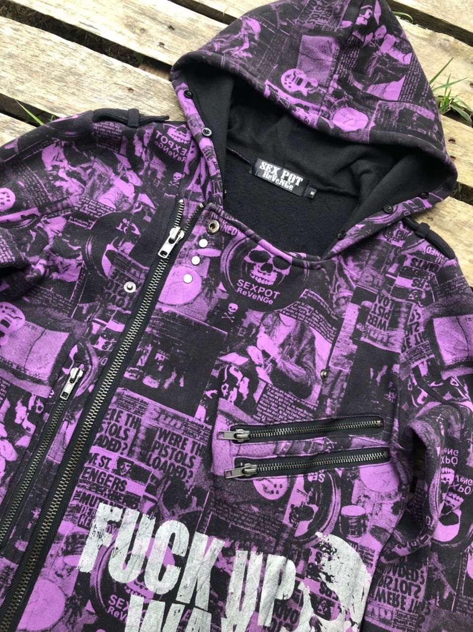 Japanese Brand × Seditionaries × Vintage Vintage Sex Pot Revenge Hoodie Seditionaries Punk Bondage Size US S / EU 44-46 / 1 - 5 Thumbnail