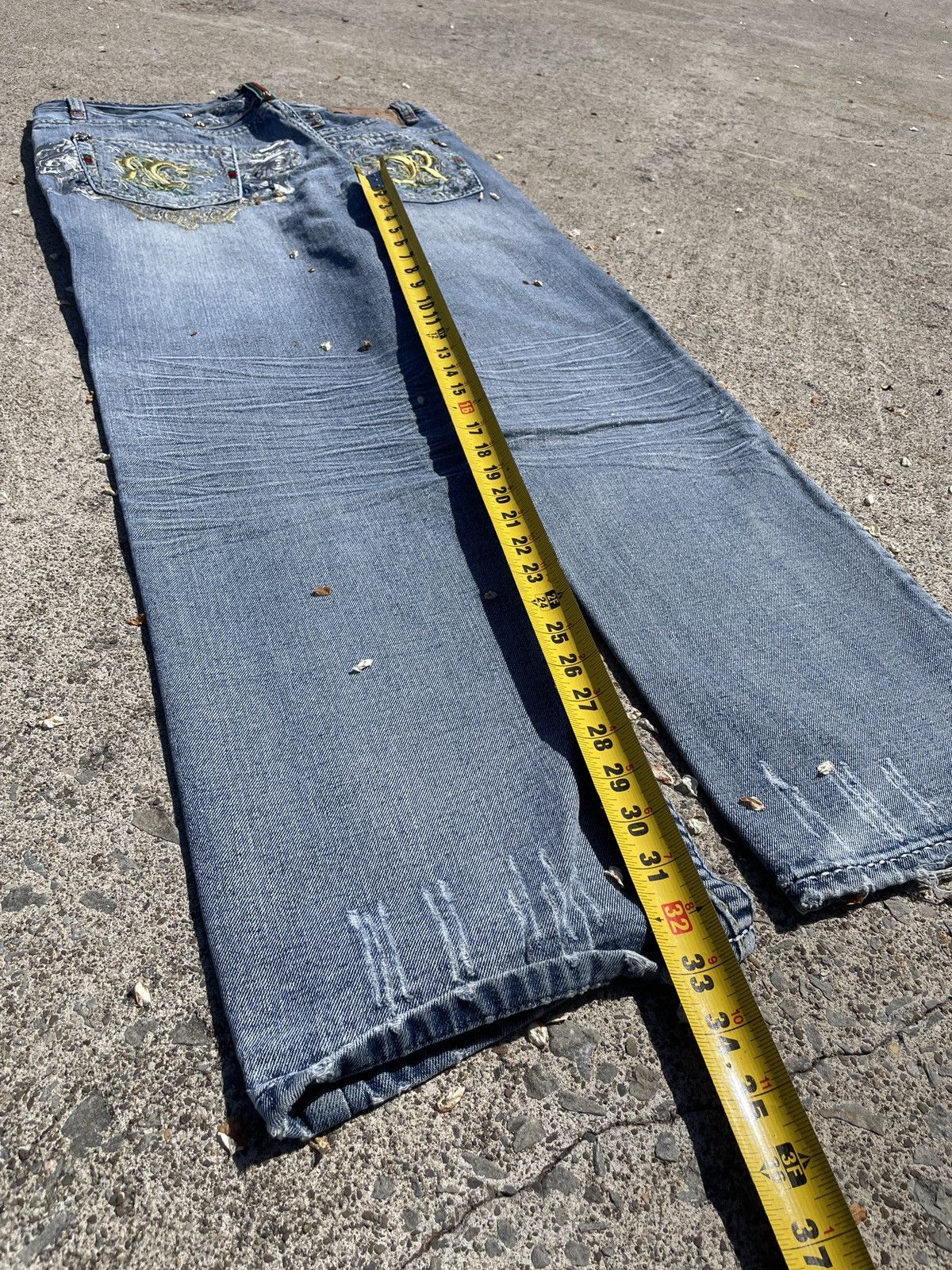 Other Ruthless Art Y2K Embroidered Denim Size US 36 / EU 52 - 12 Thumbnail