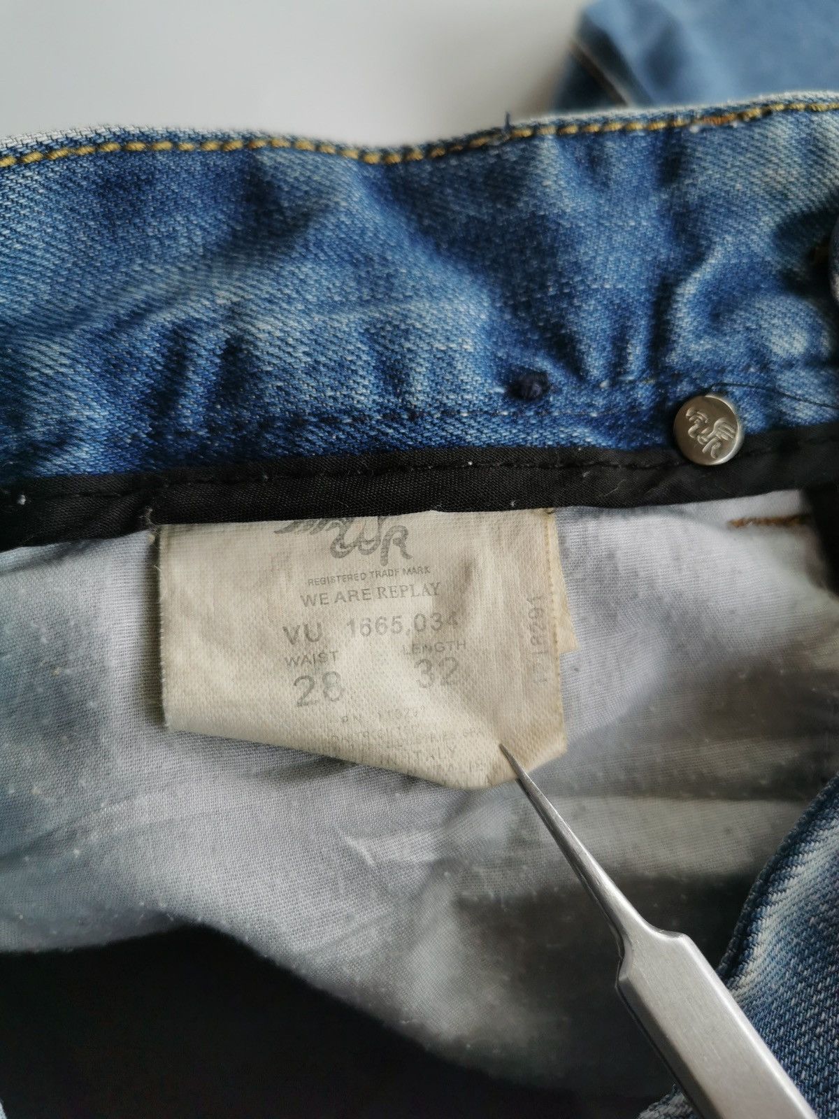 Replay We Are Replay Stud Distressed Patchwork Jeans Size US 28 / EU 44 - 10 Thumbnail