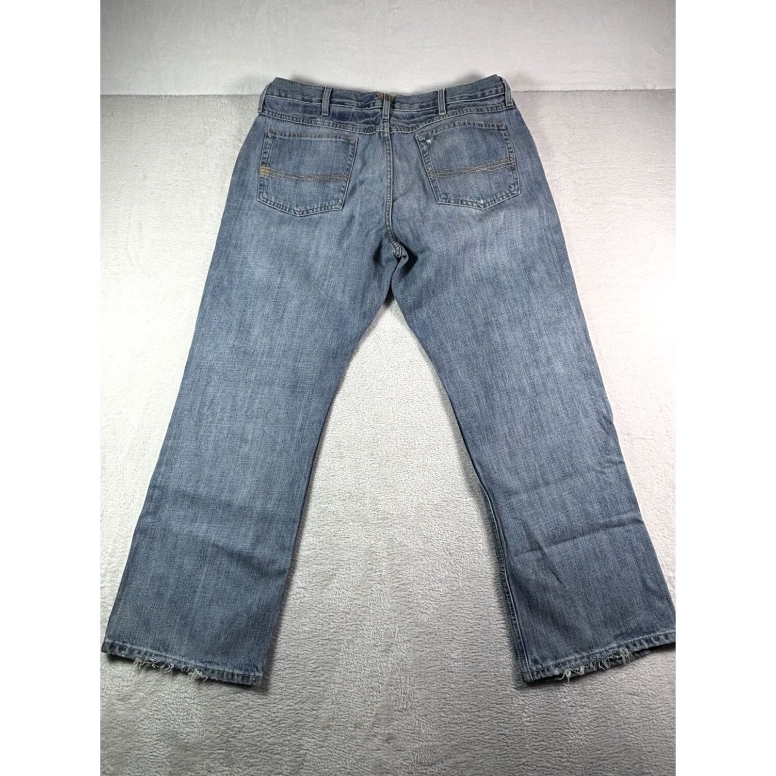 Ariat Ariat M4 Jeans Men's 38x30 Distressed Bootcut Denim Blue 5-Pocket Western Work Jeans Men's Regular Size 38 Size US 38 / EU 54 - 2 Thumbnail